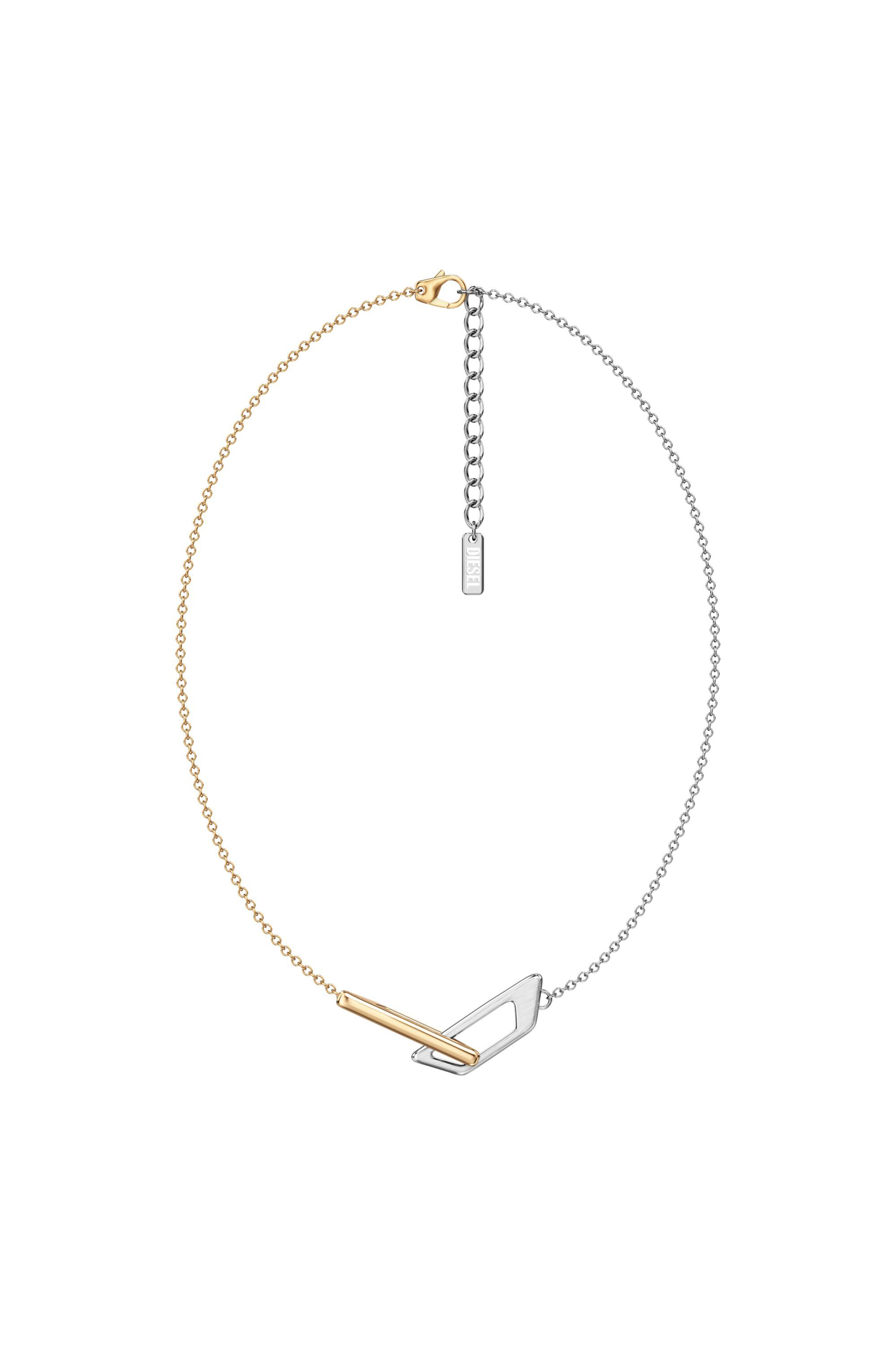 Diesel - DX1687931  JEWELLERY, Unisex Halskette aus Edelstahl in Silber/Gold - 1