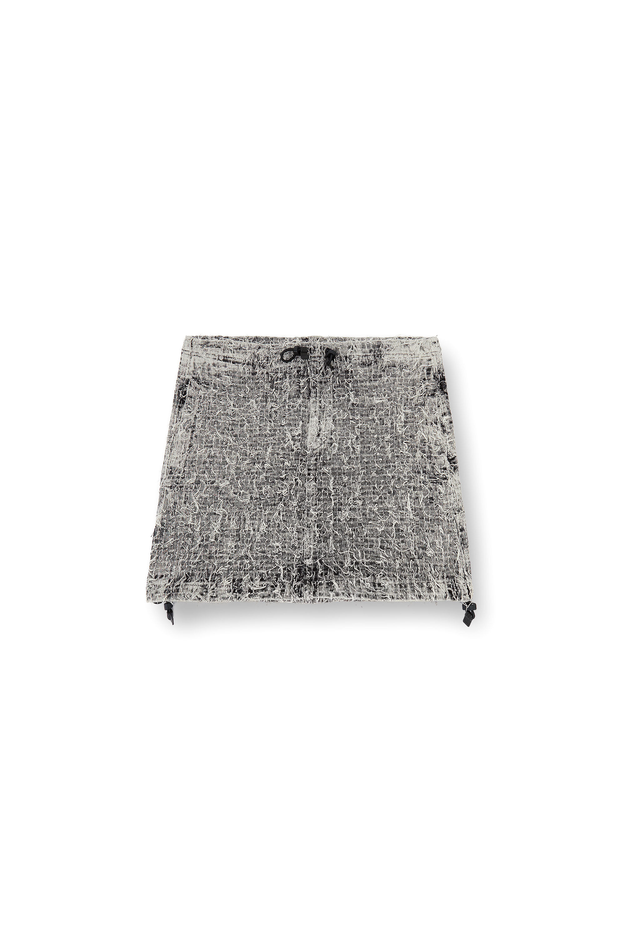 Diesel - DE-MINI-S, Damen Minirock aus Bouclé-Denim in Grau - 2