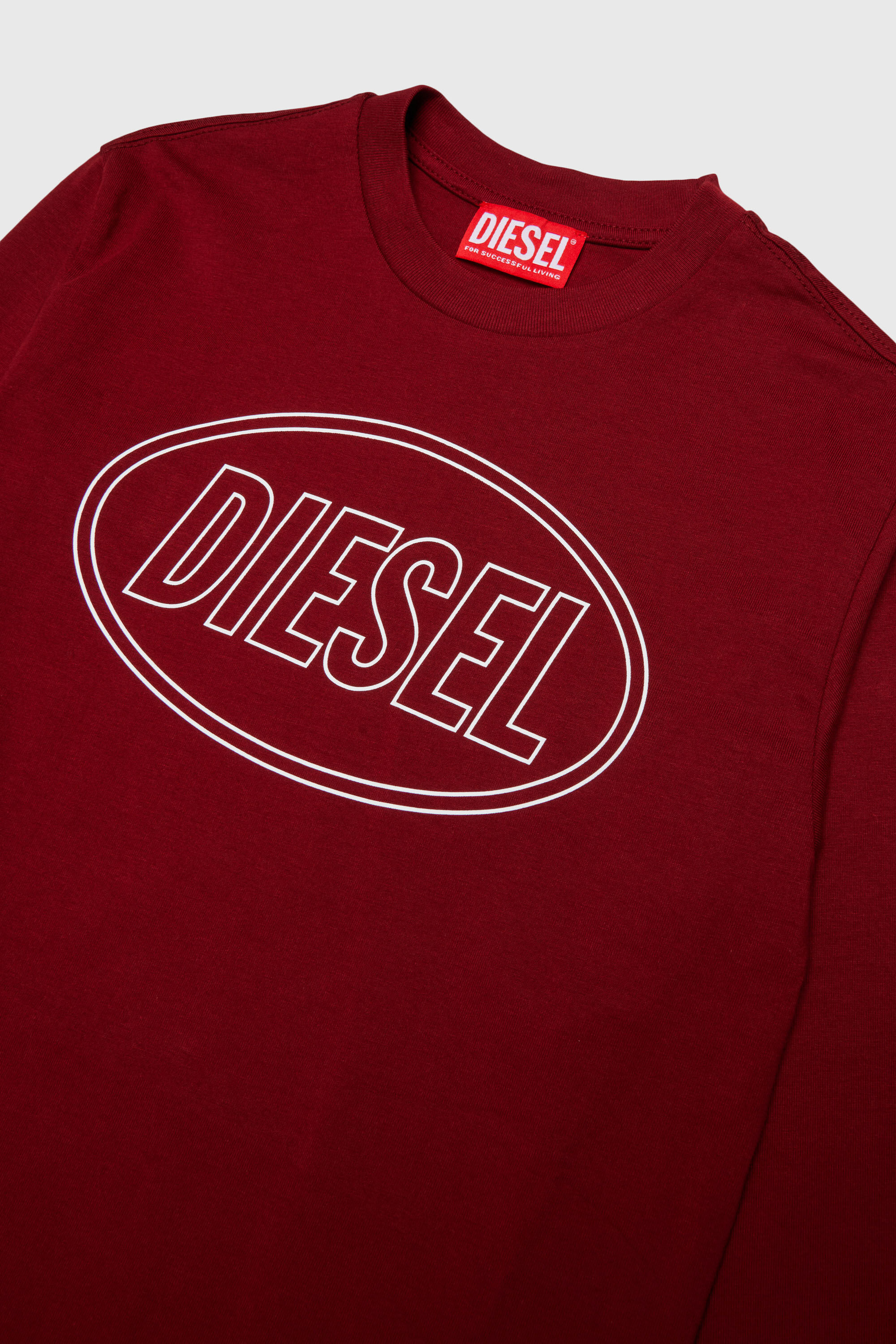 Diesel - TCIRCLELS OVER, Herren Langarm-T-Shirt mit Oval D Logo in Rot - 3