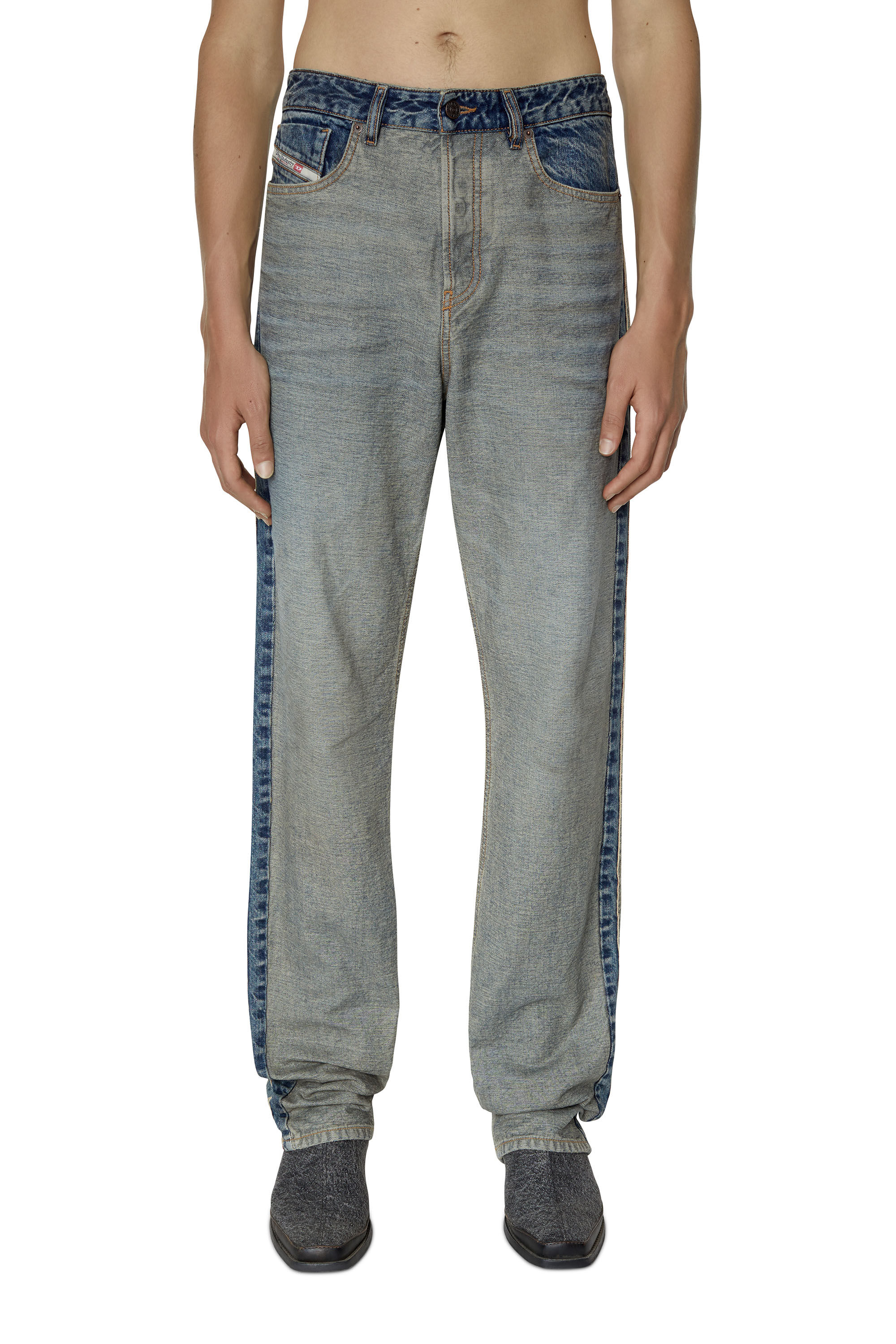 Diesel - 1955 D-Rekiv 007F4 Straight Jeans, Mittelblau - Image 3