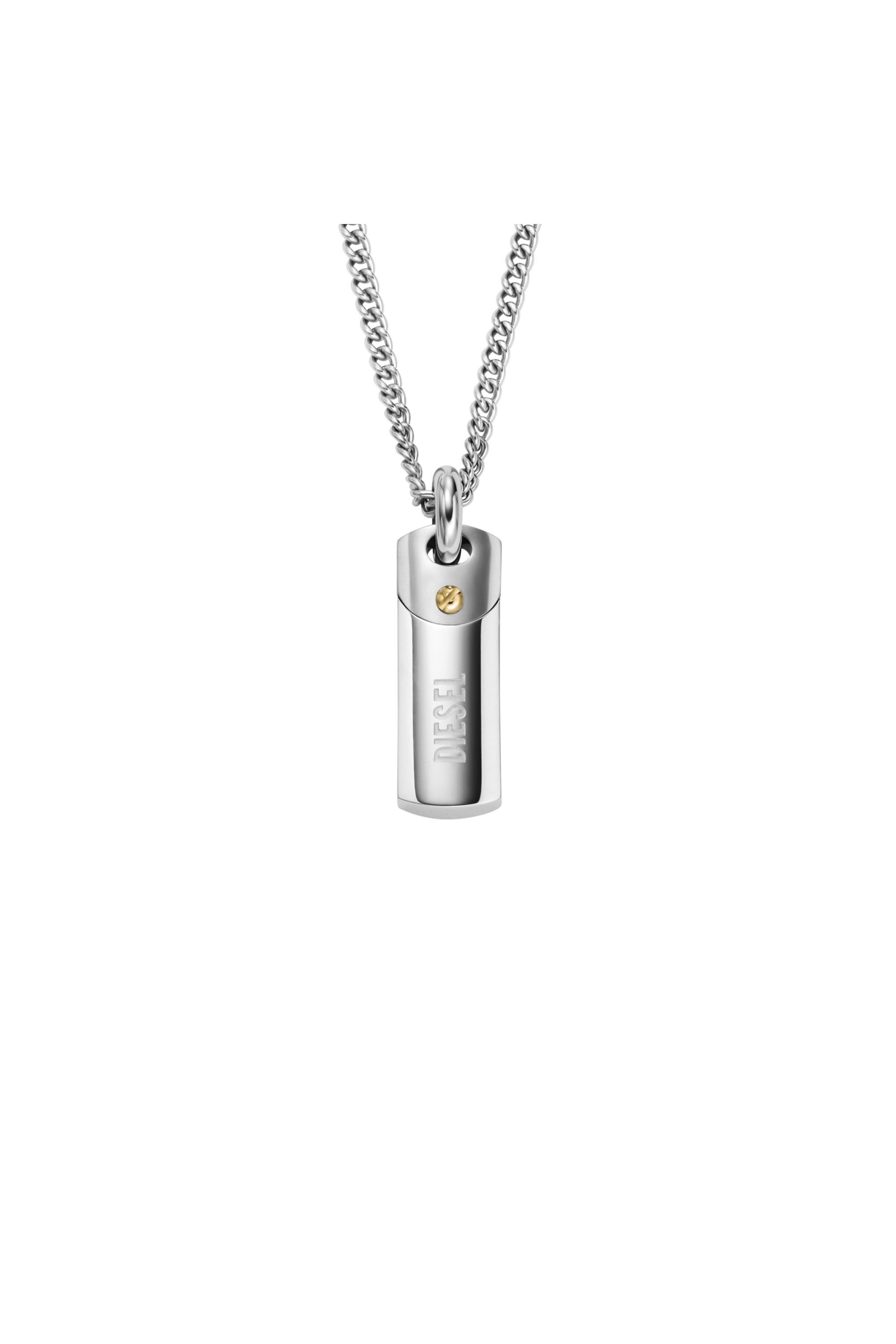 Diesel - DX1116, Herren Kette mit Edelstahlanhänger im Military-Look in Silber - 2