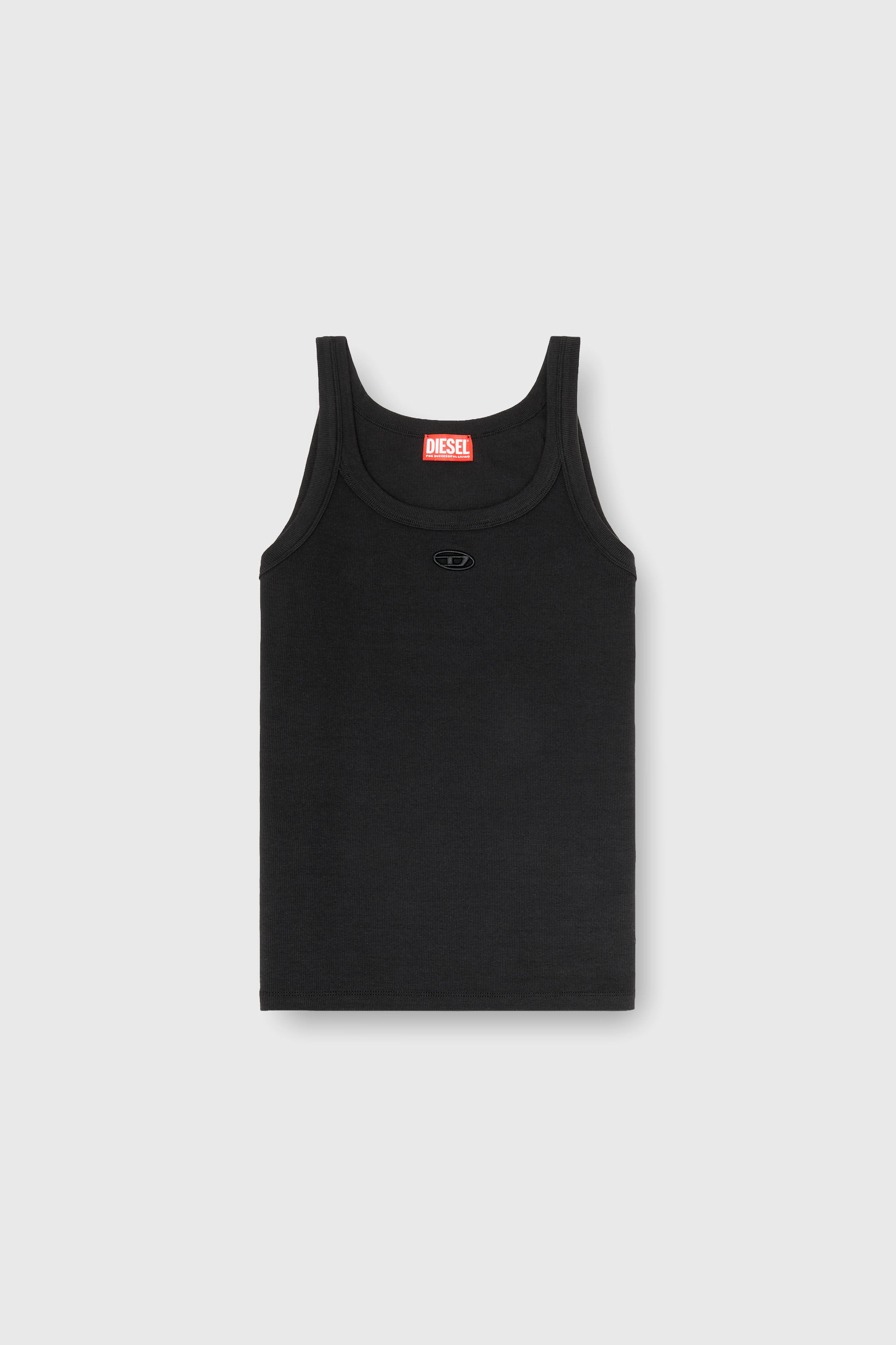 Diesel - T-WIFE-DCO, Herren Schmal geschnittenes Baumwoll-Tanktop mit Oval D-Logo in Schwarz - 2