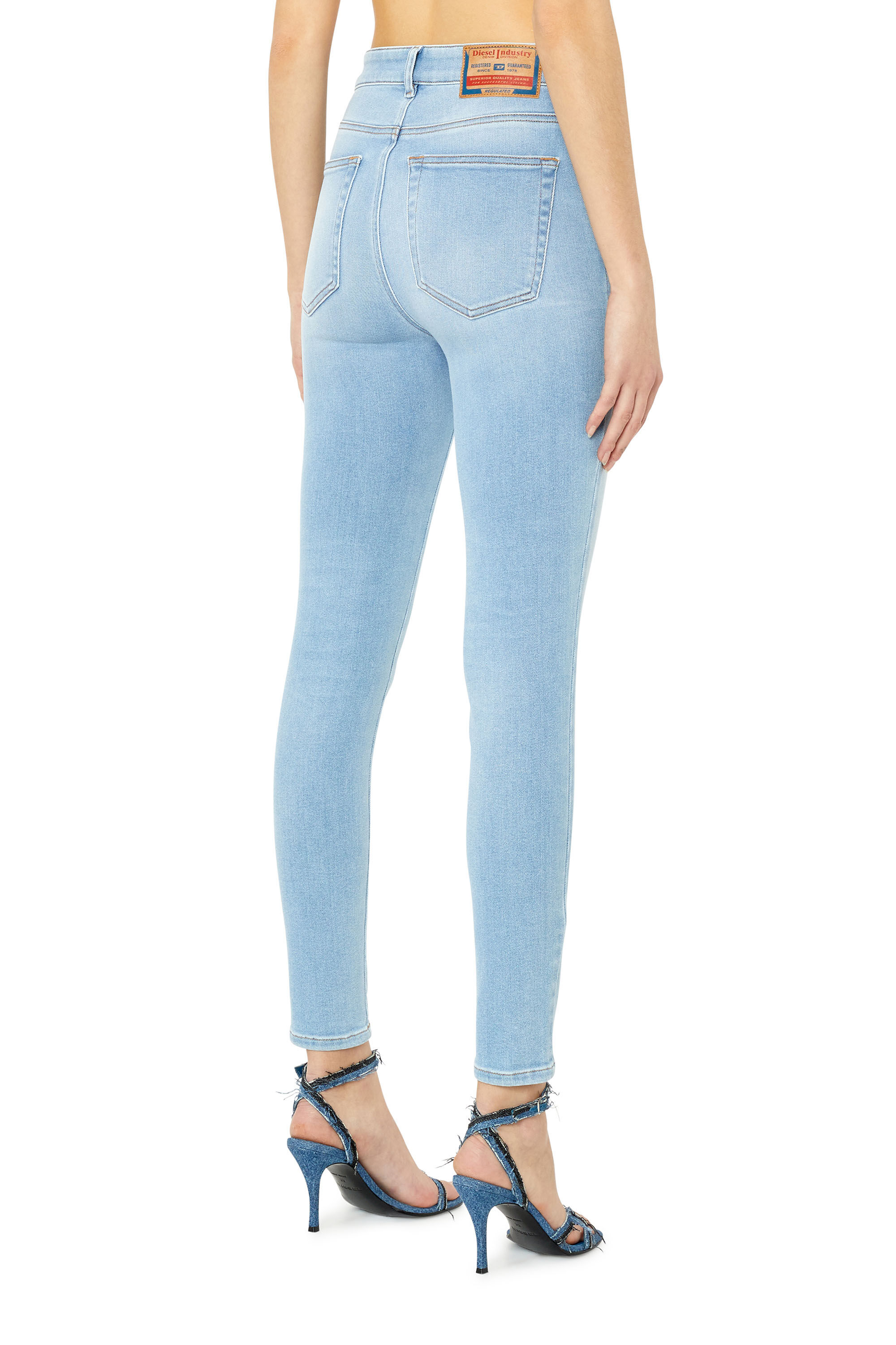 Diesel - 1984 Slandy-High 09E76 Super skinny Jeans, Hellblau - Image 4