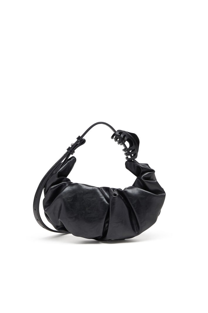 Diesel - GRAB-D HOBO S, Damen Grab-D-Small Hobo-Tasche mit gerafftem Design in Schwarz - 4