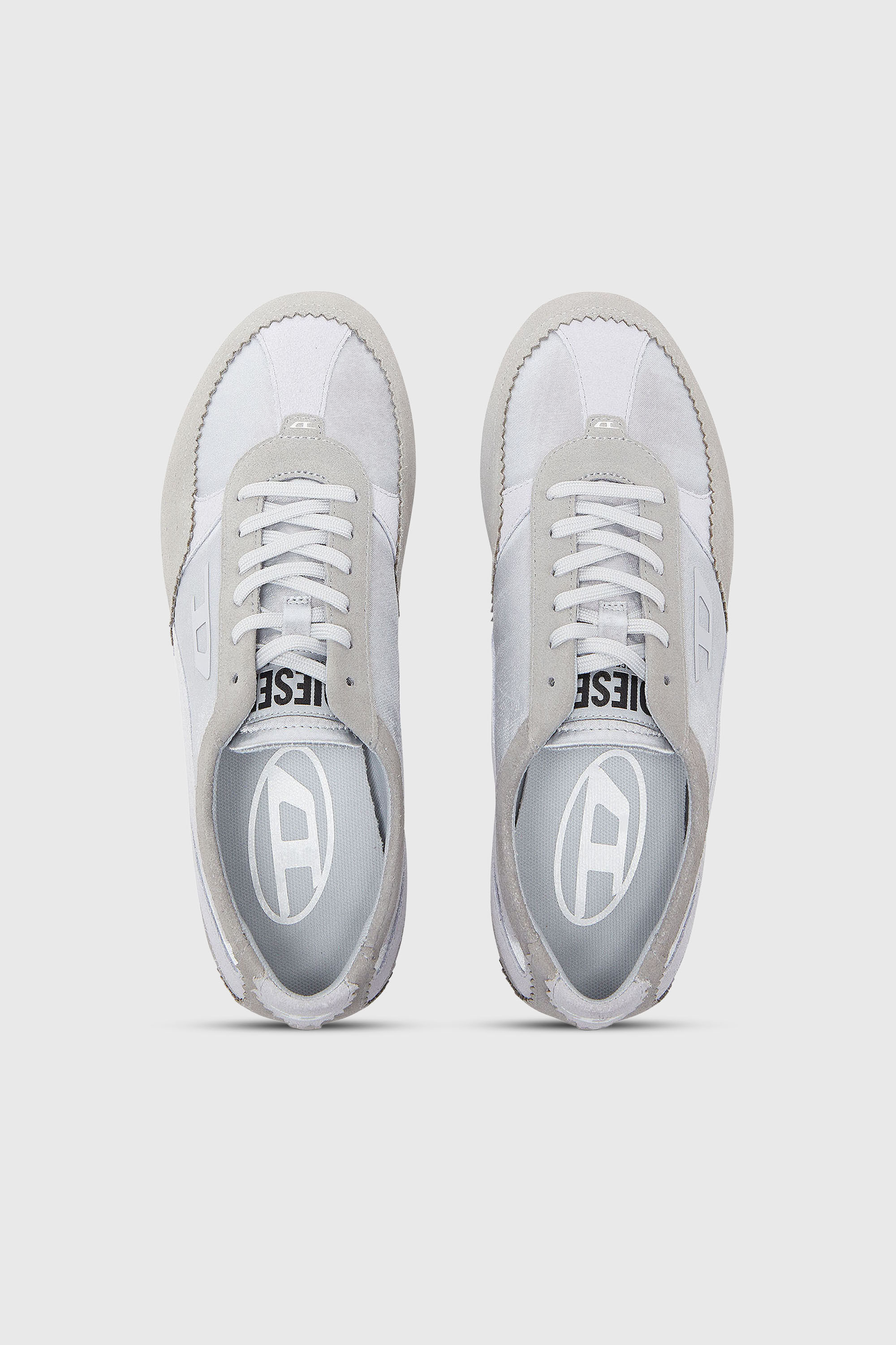 Diesel - D-MILE LOW II W, Damen D-Mile &ndash; Flat-Sneakers mit Wildleder-Overlays in Hellblau - 4