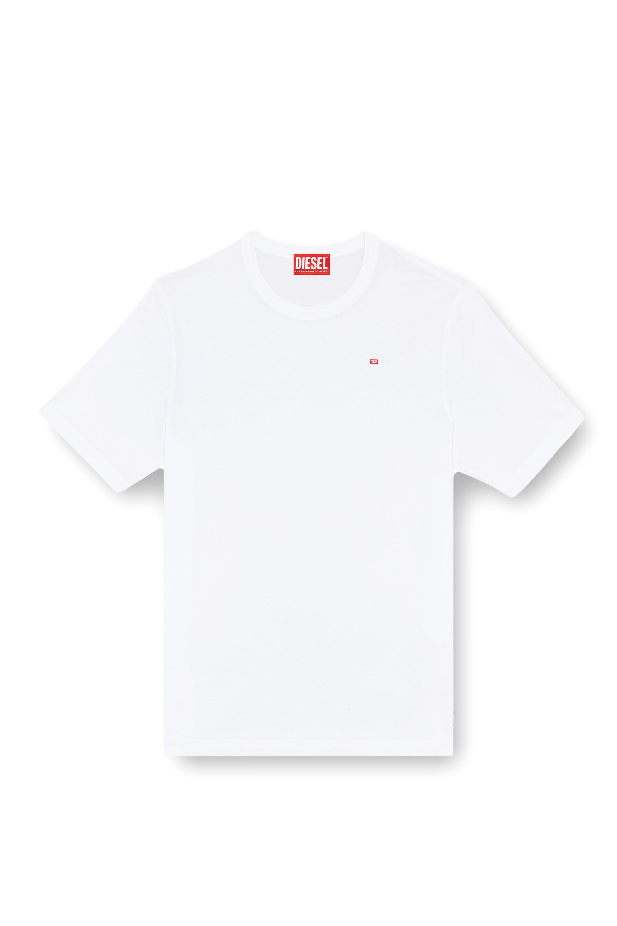 Diesel - T-ADJUST-MICRODIV, Unisex T-Shirt mit gesticktem Mikro-Logo in Weiß - 2