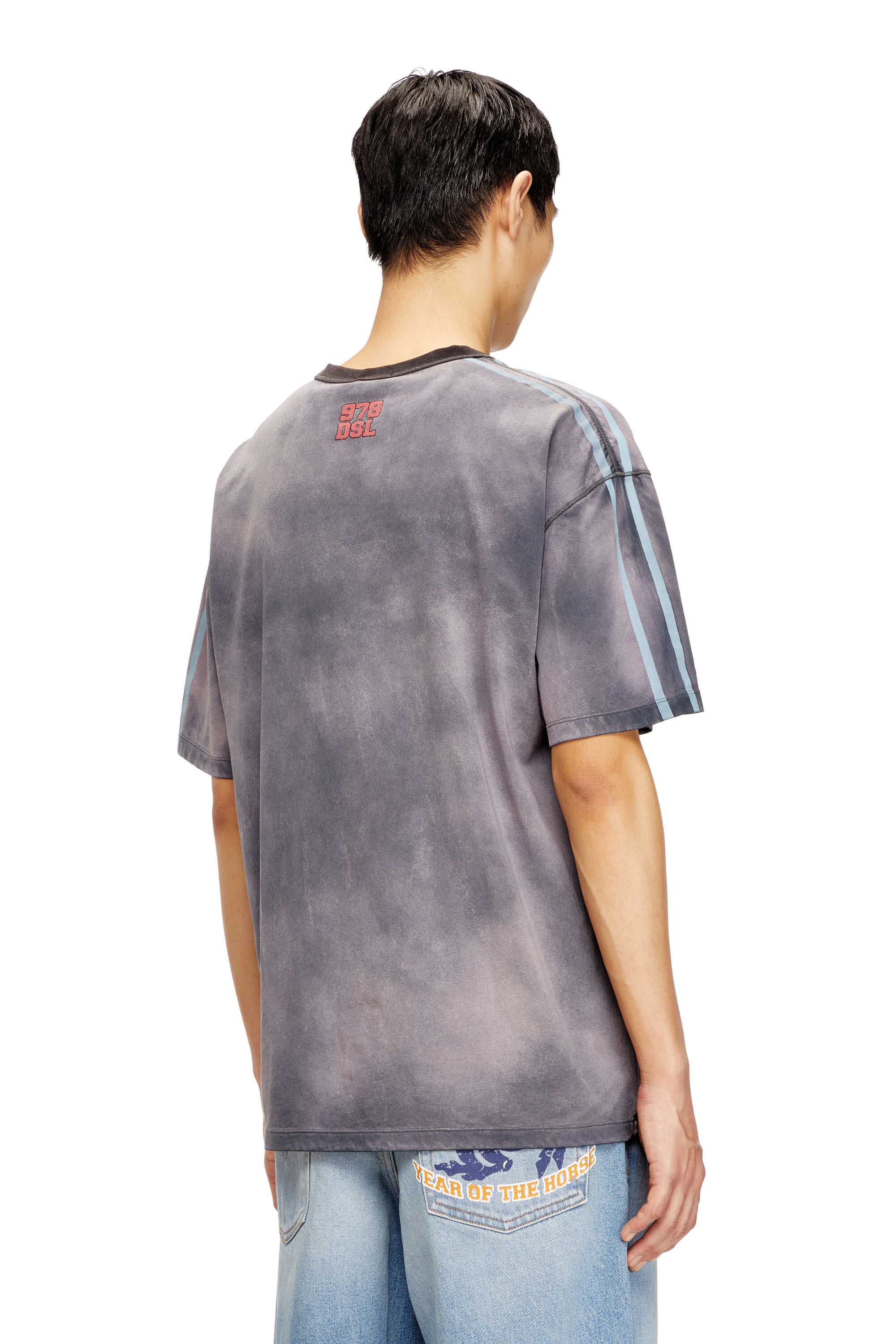 Diesel - CL-T-BOXT-HORSE, Herren Baumwoll-T-Shirt mit Pferde-Grafikdruck in Grau - 4