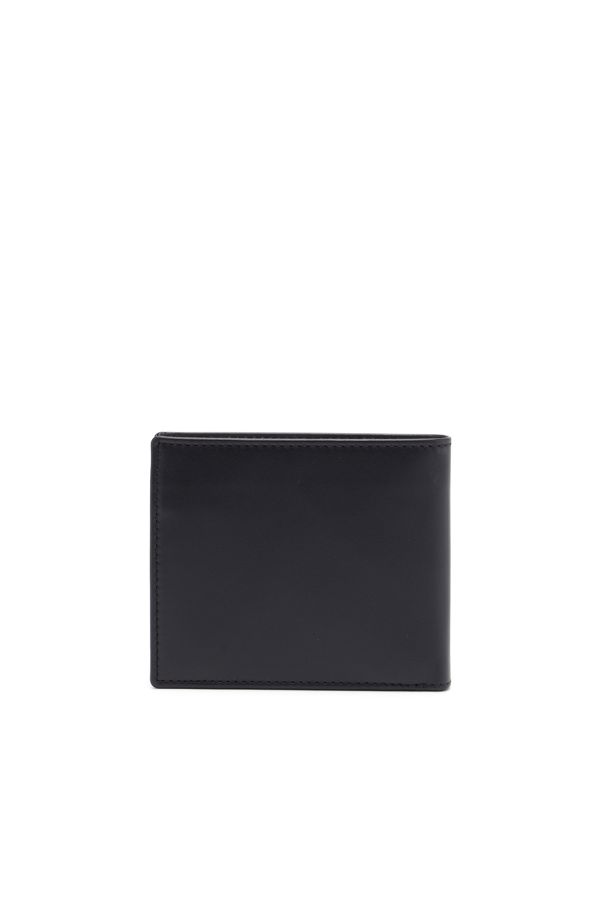 Diesel - BI-FOLD COIN S, Herren Faltportemonnaie aus Glattleder in Schwarz/Gelb - 2