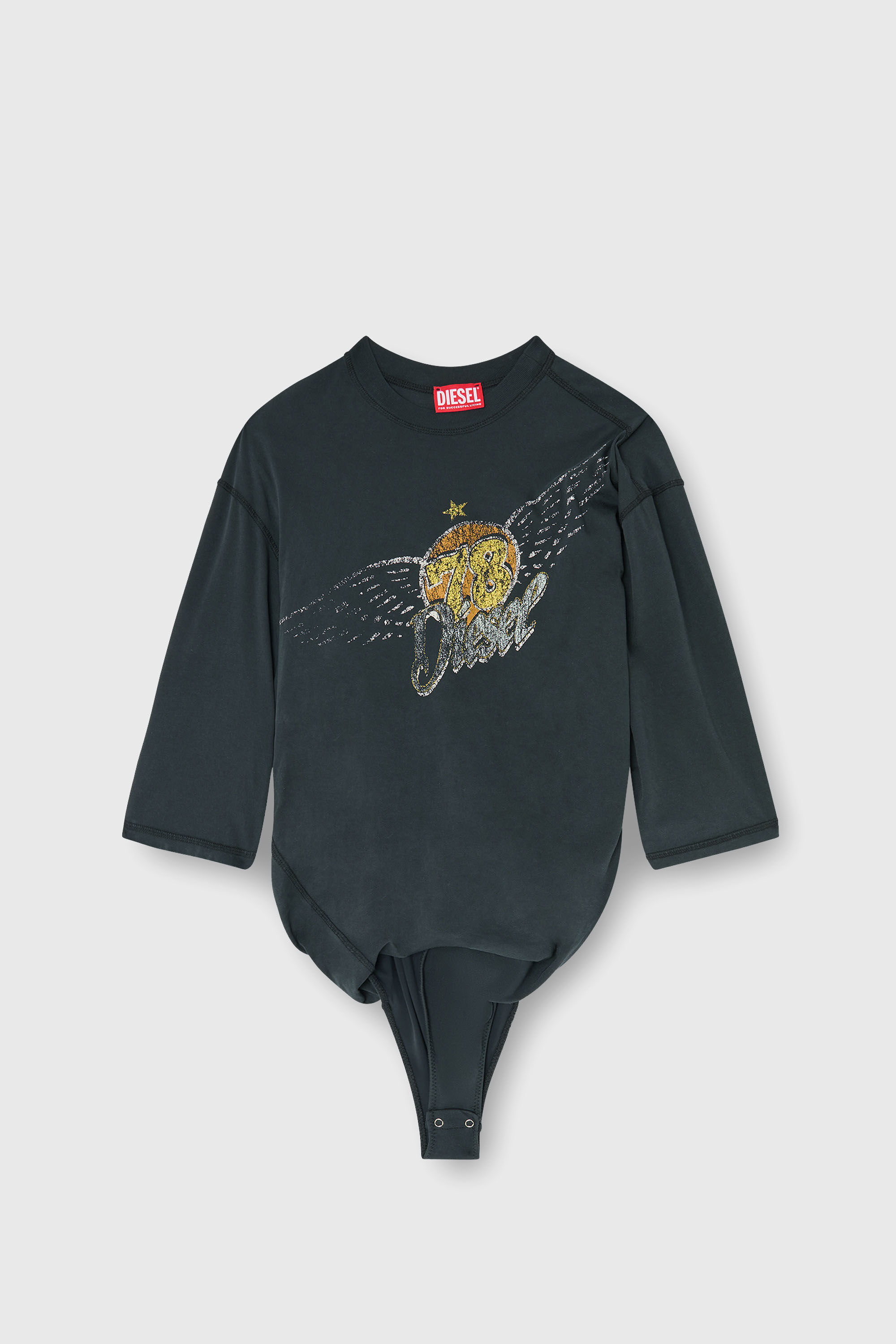 Diesel - T-MILLA-JER, Damen T-Shirt-Body mit Konzertgrafik in Schwarz - 2
