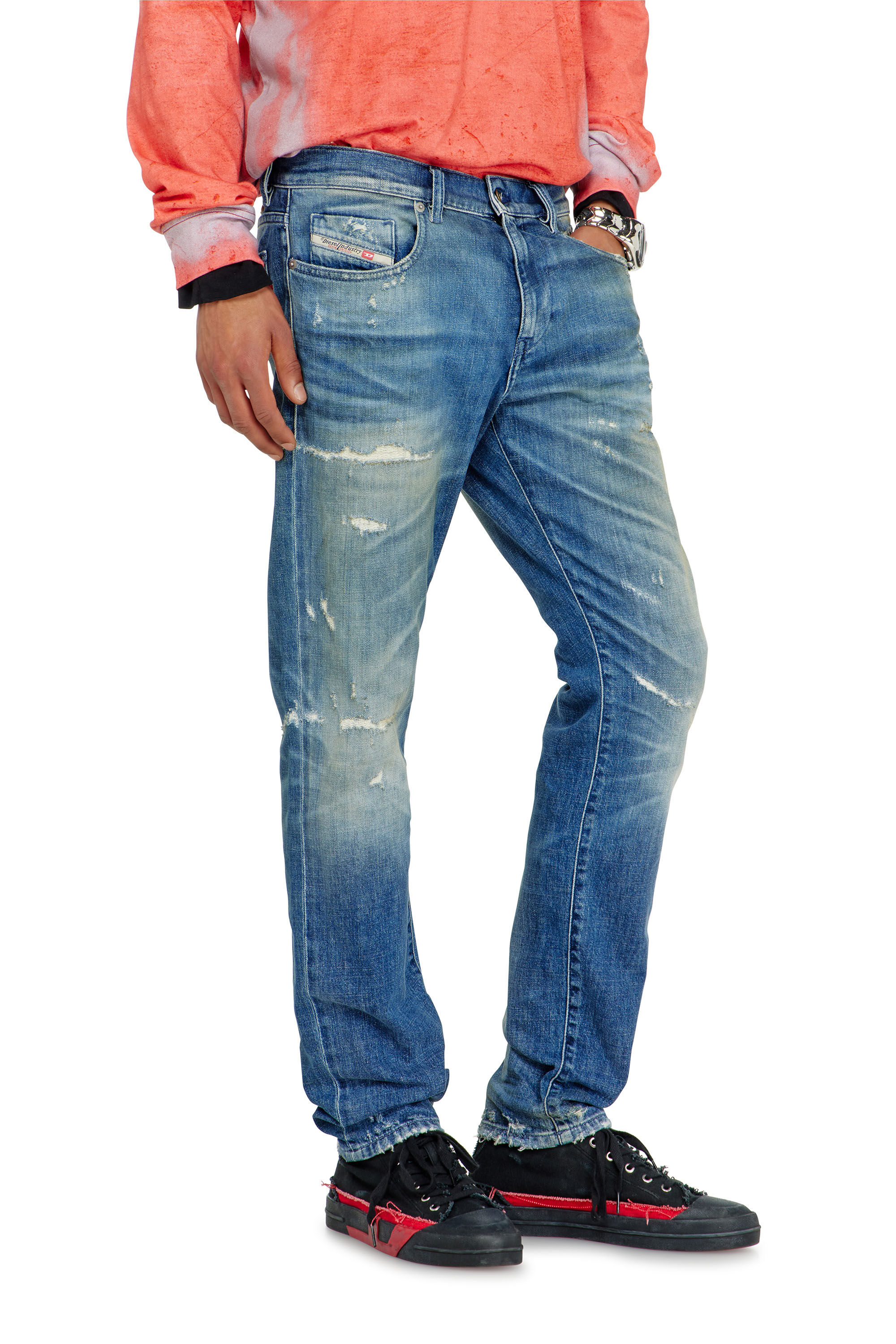 Diesel - Herren Slim Jeans 2019 D-Strukt 007EN, Mittelblau - 7