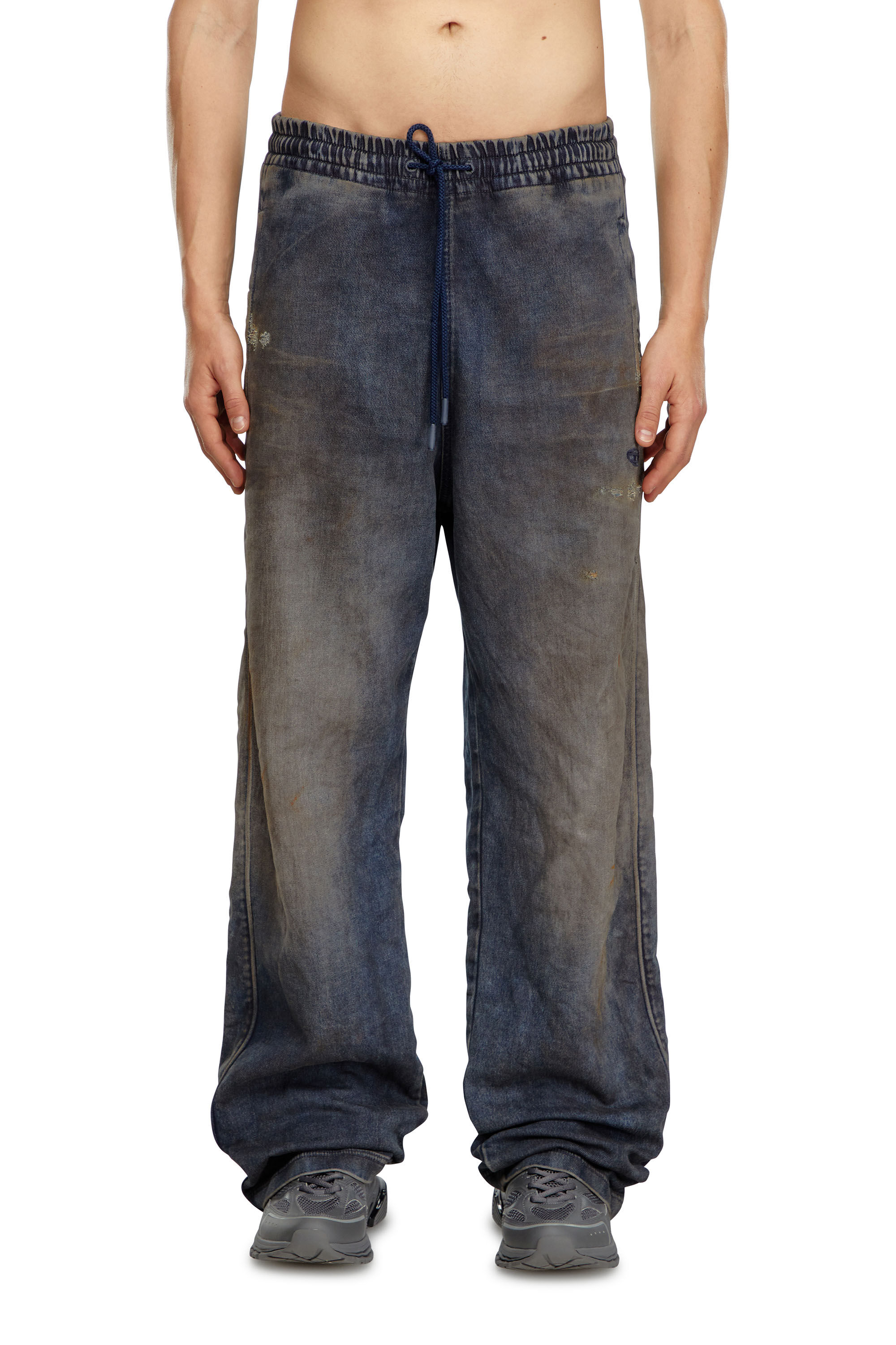 Diesel - Herren Straight D-Martians Track Denim 068LV, Dunkelblau - Image 3