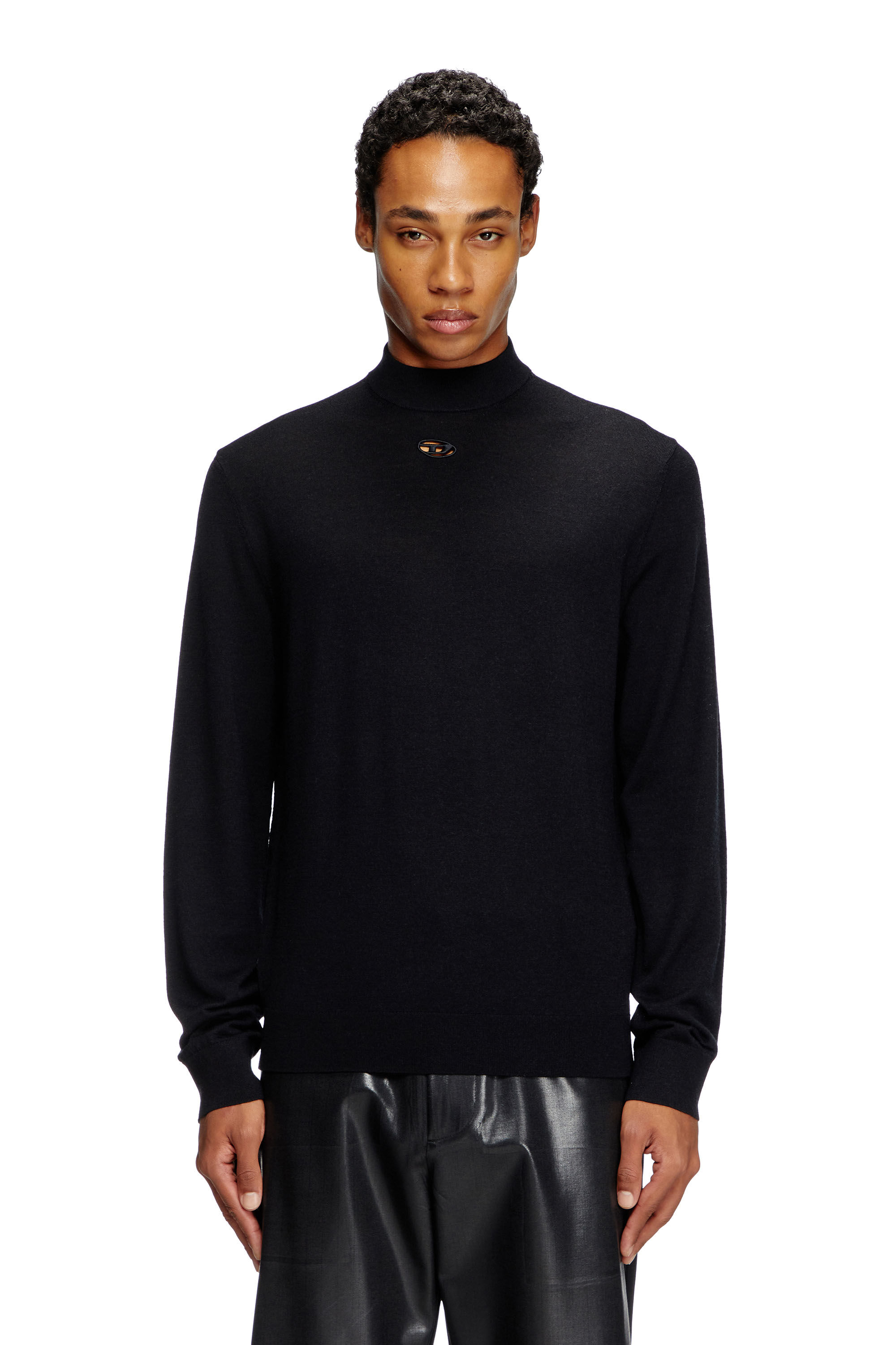 Diesel - K-GIL, Herren Rollkragenpullover aus Wolle in Schwarz - 3
