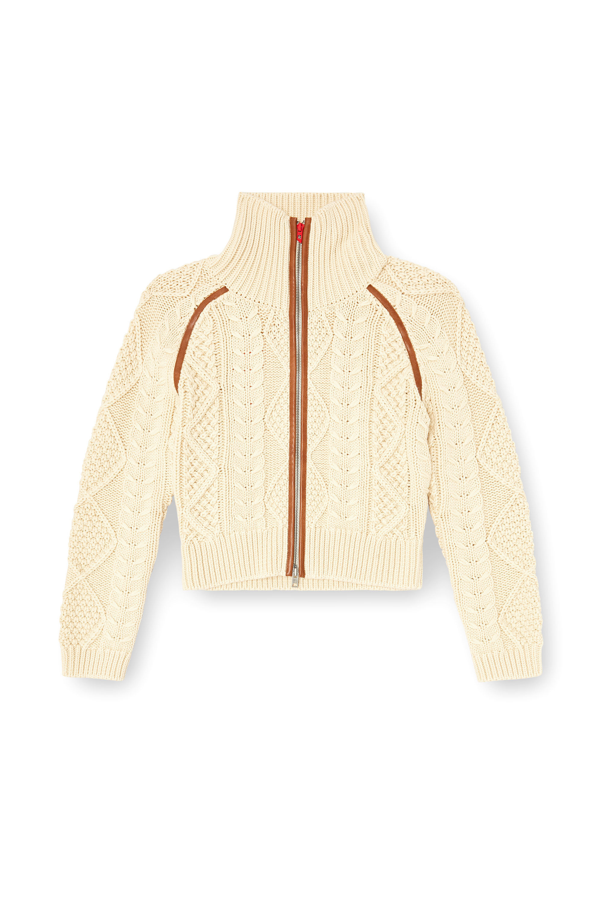 Diesel - M-INTELLE, Damen Kabelstrick-Cardigan mit kontrastierenden Streifen in null - 2
