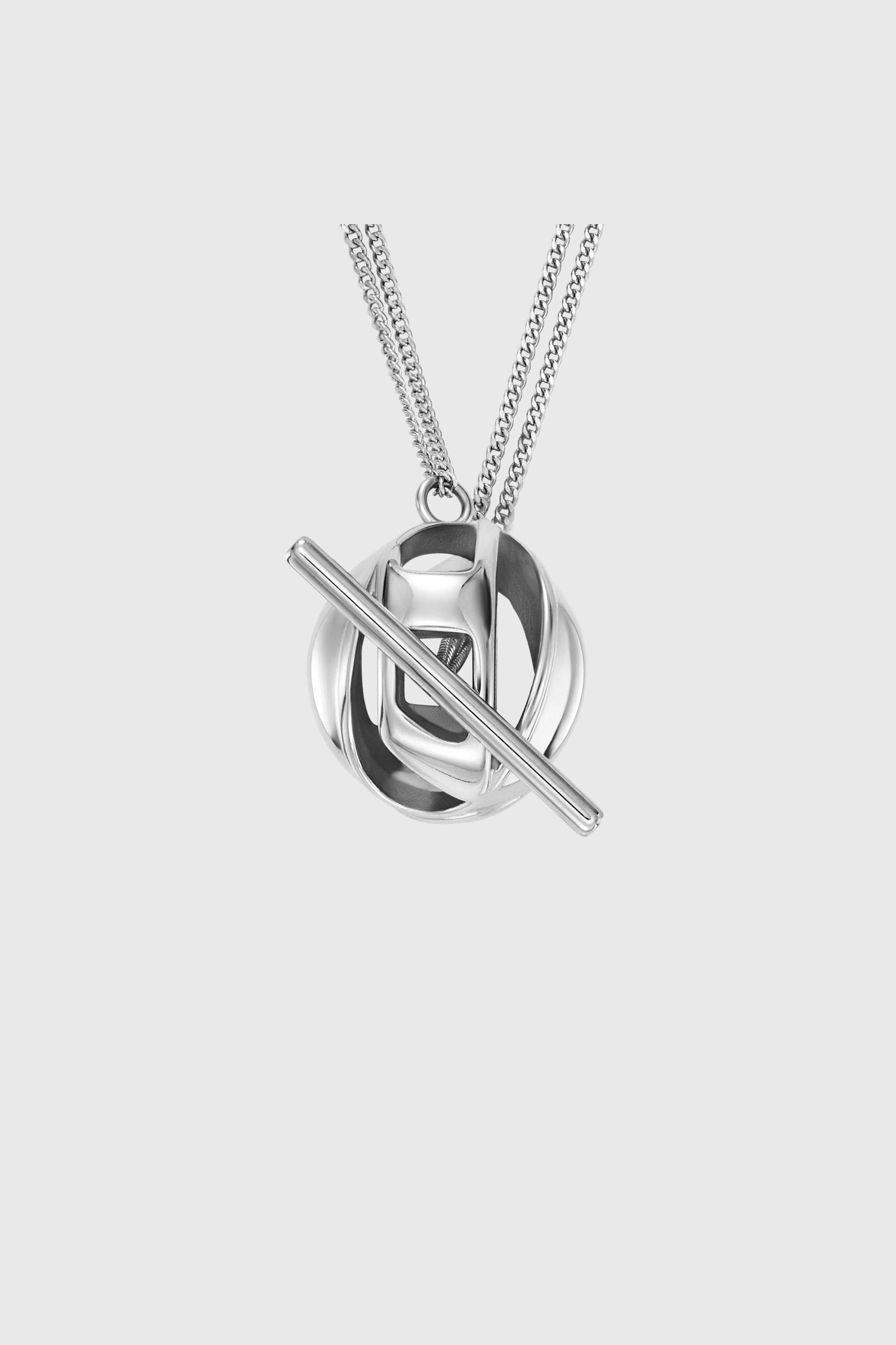 Diesel - DX1716040, Unisex Halskette mit Anh&auml;nger aus Edelstahl in Silber - 2
