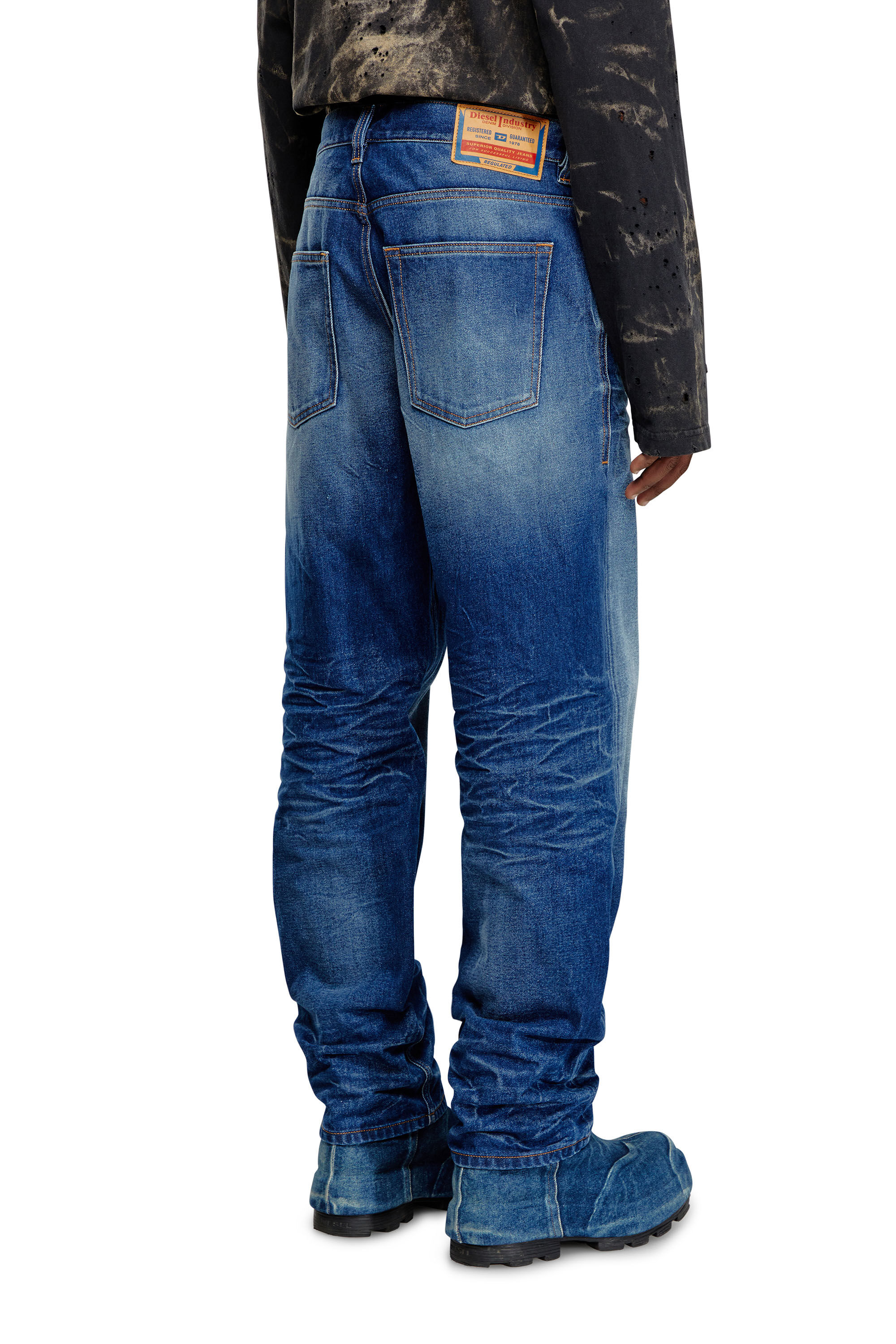 Diesel - Straight Jeans 2010 D-Macs 09I46, Mittelblau - Image 4