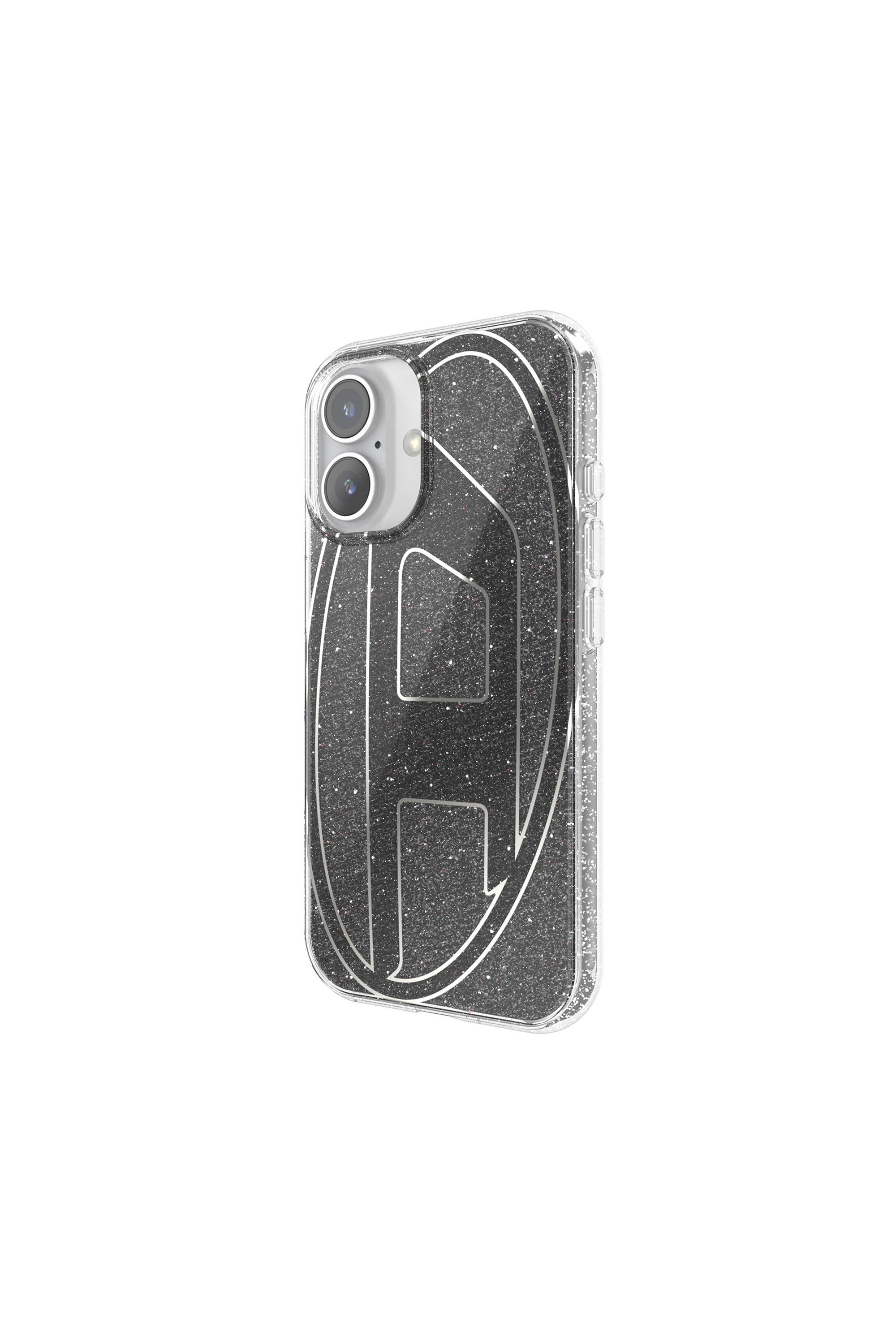 Diesel - 60147 AOP CASE, Unisex Oval D Glitter Case for iP 16 in Schwarz - 4