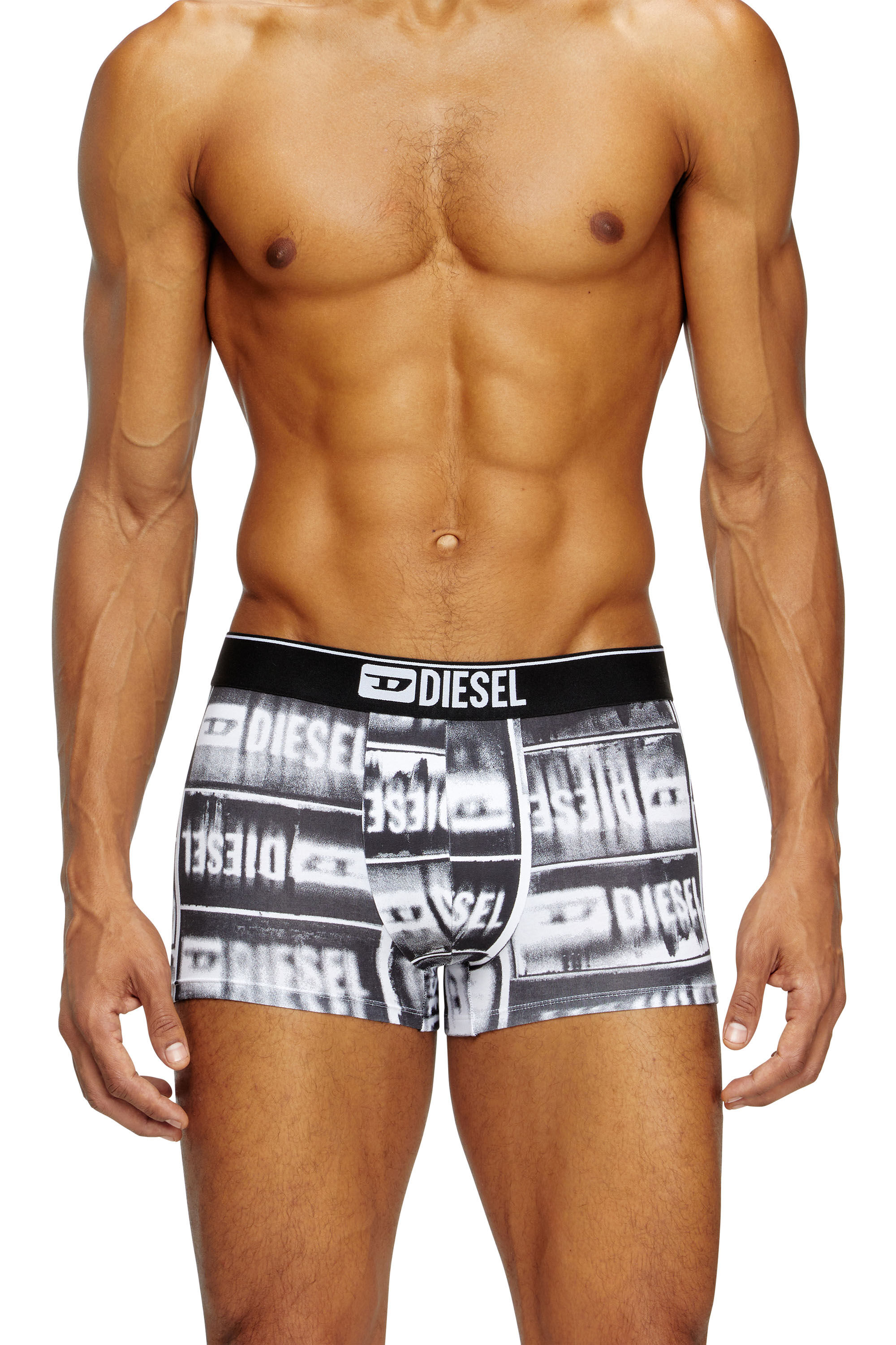 Diesel - DAMIEN-D-BOX, Herren Retropants mit verblasstem Logo-Print in Schwarz - 3