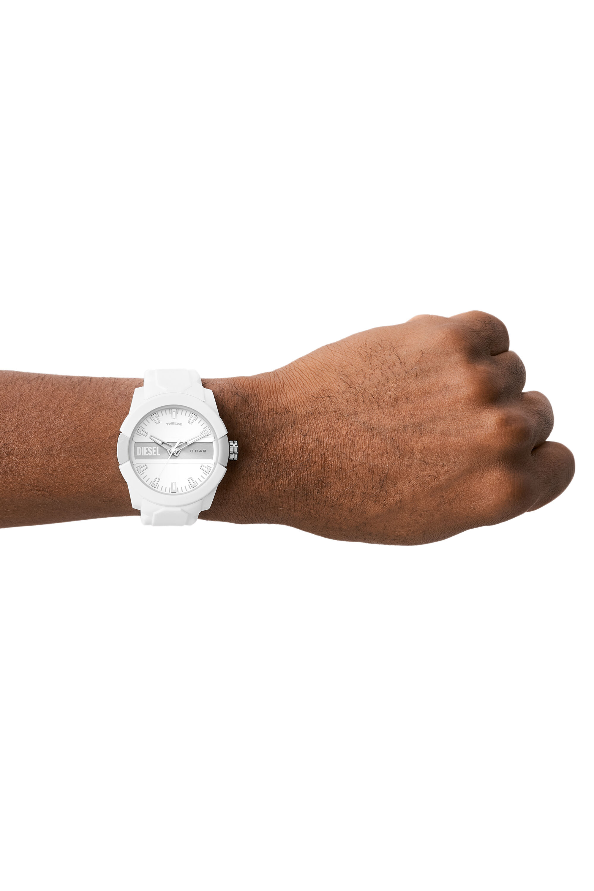 White diesel watch top