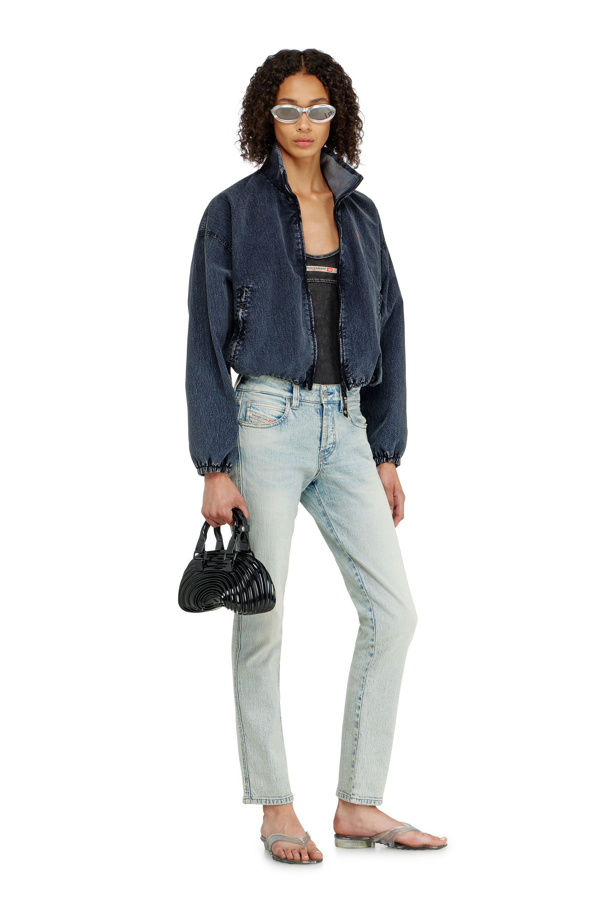 Diesel - MELISSA QUANTUM DOME, Damen Quantum Dome &ndash; Handtasche aus Melflex&reg; in Schwarz - 1