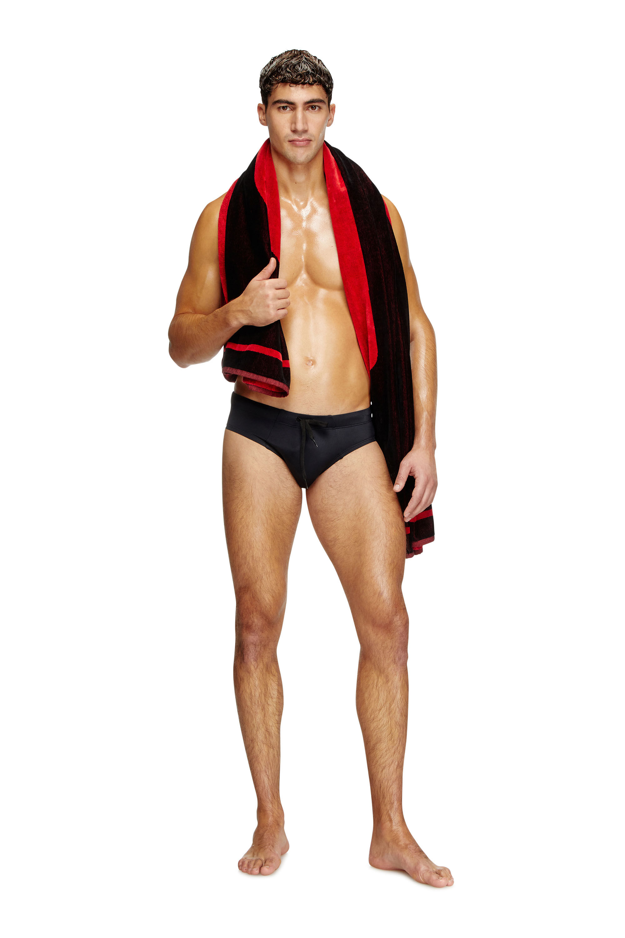 Diesel - ALFIE-D-CORE, Herren Badehose mit Logo auf der Rückseite in Schwarz - 2