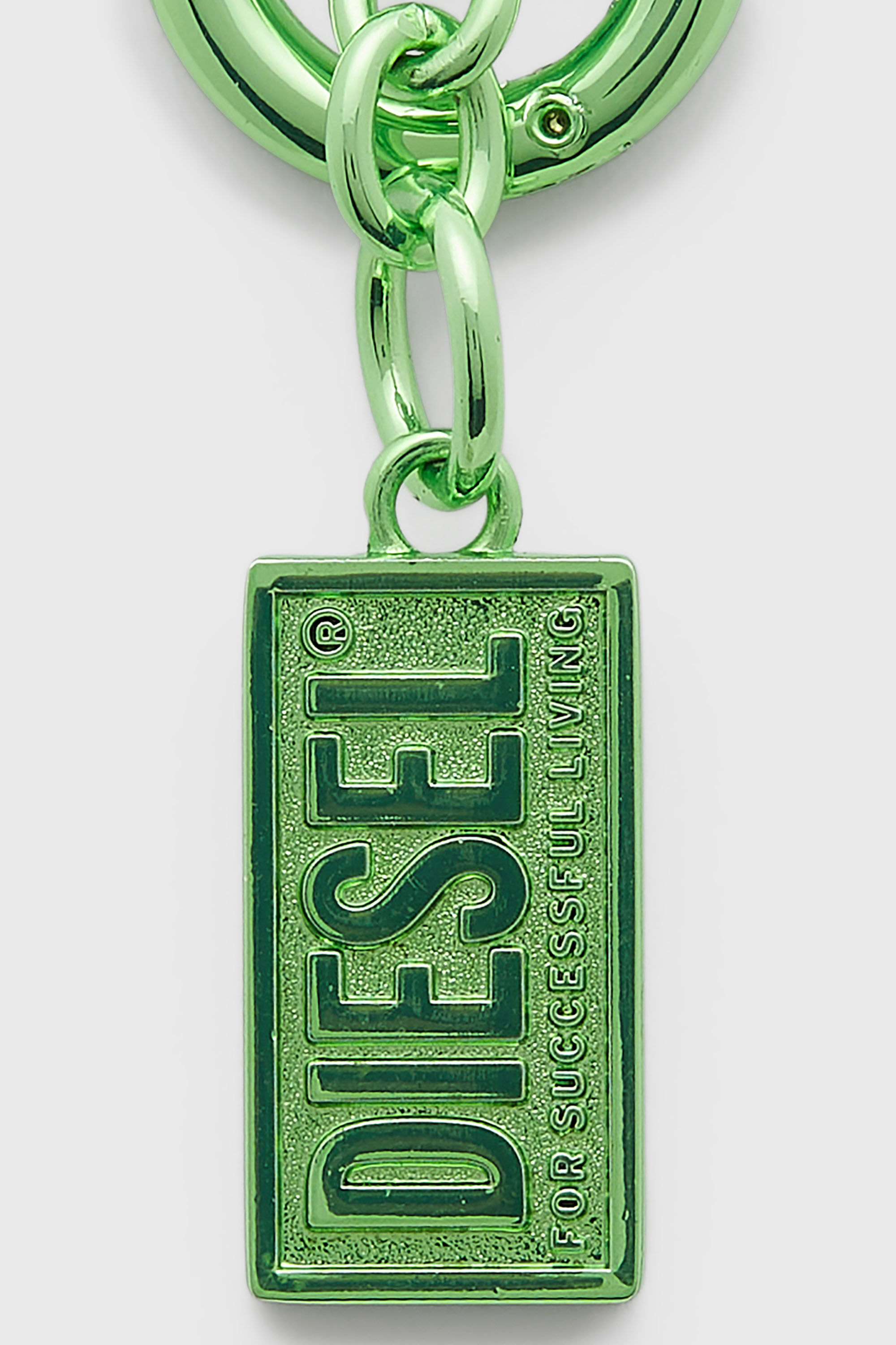Diesel - CHARM-BISCOTTO, Damen Metallschl&uuml;sselanh&auml;nger mit logo Biscotto Charm in Gr&uuml;n - 3