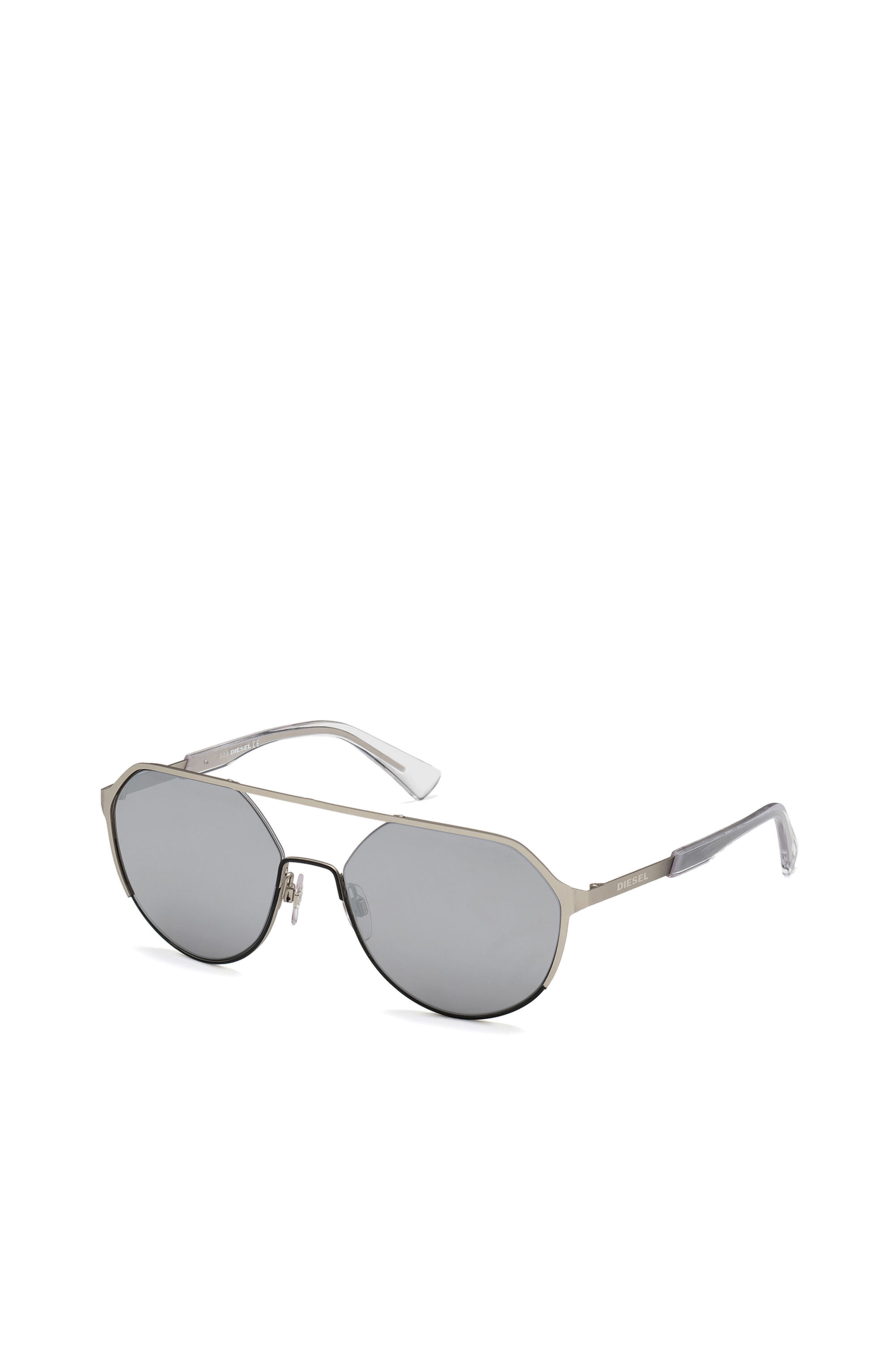 Diesel - DL0324, Herren Abgerundetes Brillengestell aus Metall in Grau - 2