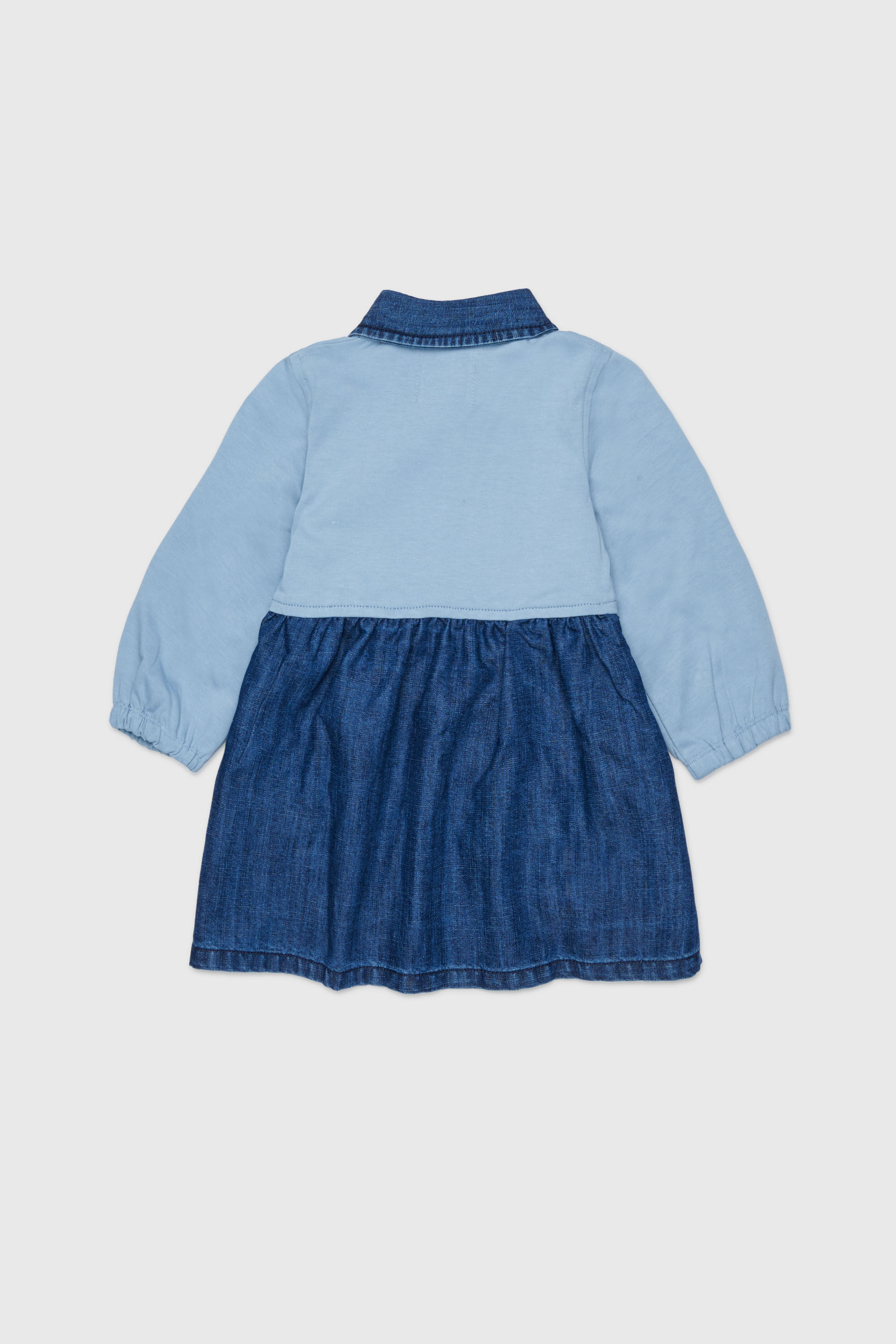 Diesel - DROSEB, Damen Hemdblusenkleid aus Baumwolle und Denim mit Rosenprint in Mittelblau - 2