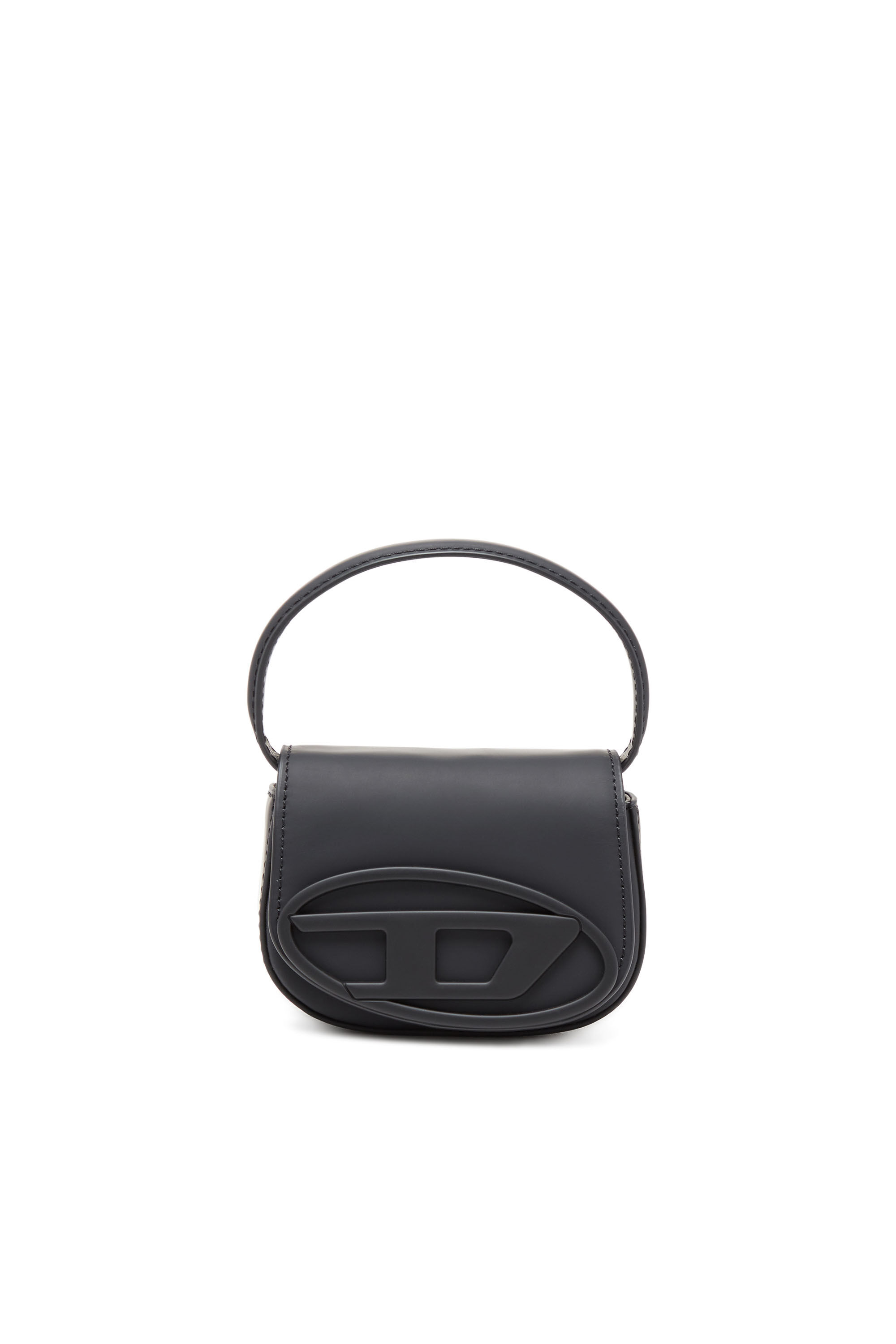 Damen 1DR Xs Ikonische Mini Tasche aus mattem Leder Schwarz Diesel