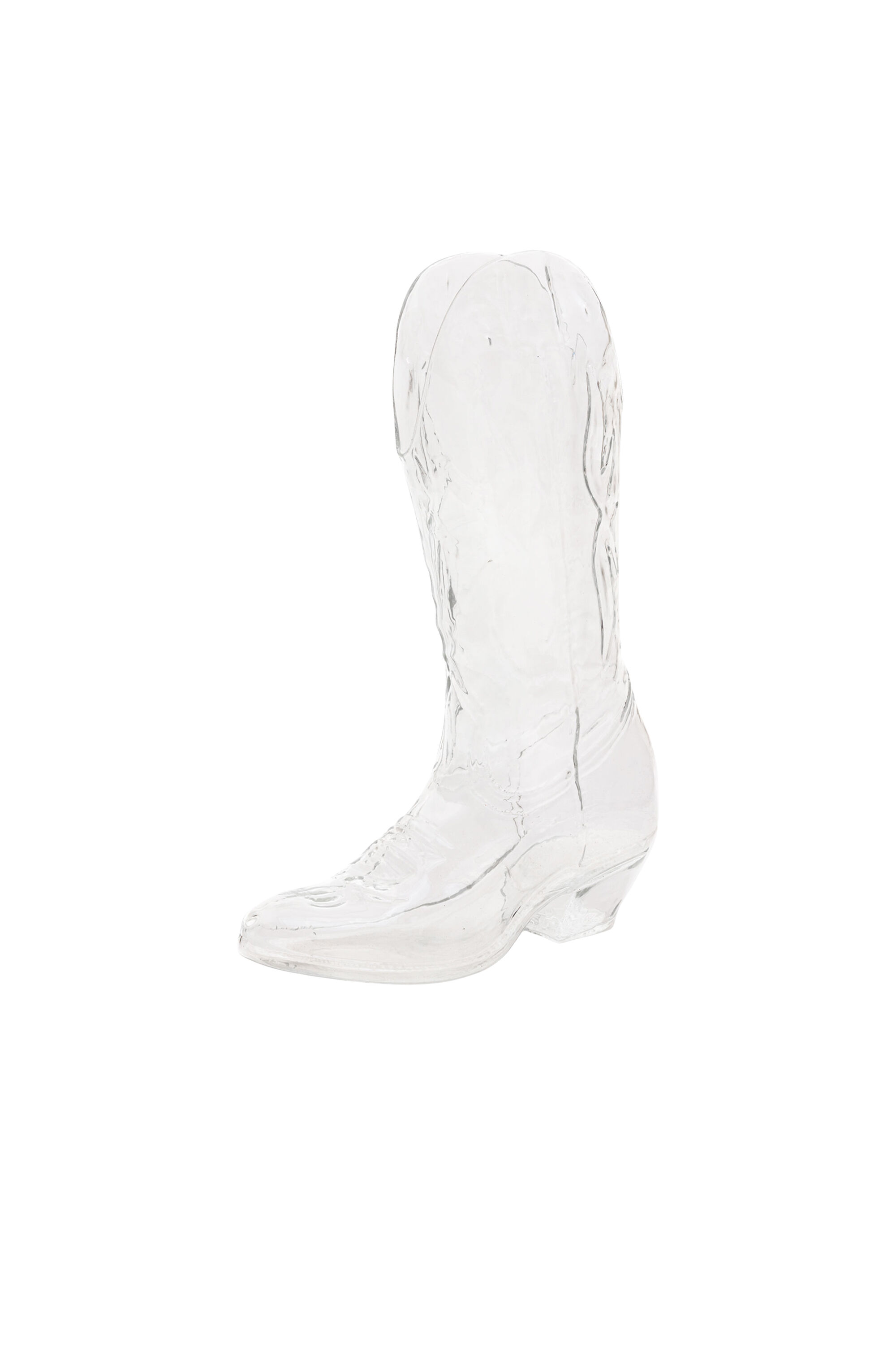 Diesel - 10064 GLASS VASE CRYSTALBOOTIE CM.24X8 H, Unisex Glasvase in Weiß - 1