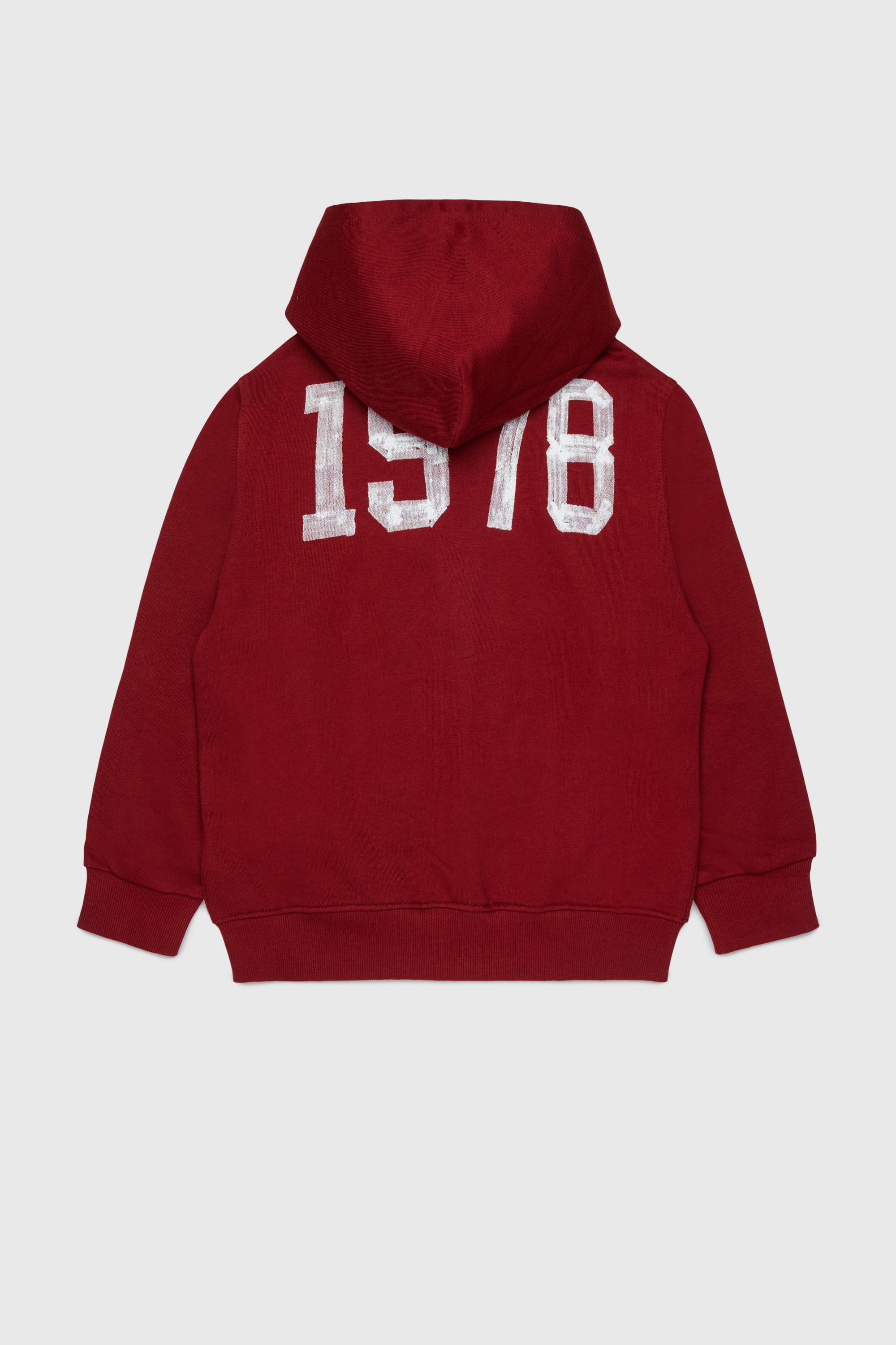 Diesel - SBANDHOOD OVER, Herren Kapuzensweatjacke mit Logo-Prints im Farbeffekt in Rot - 2