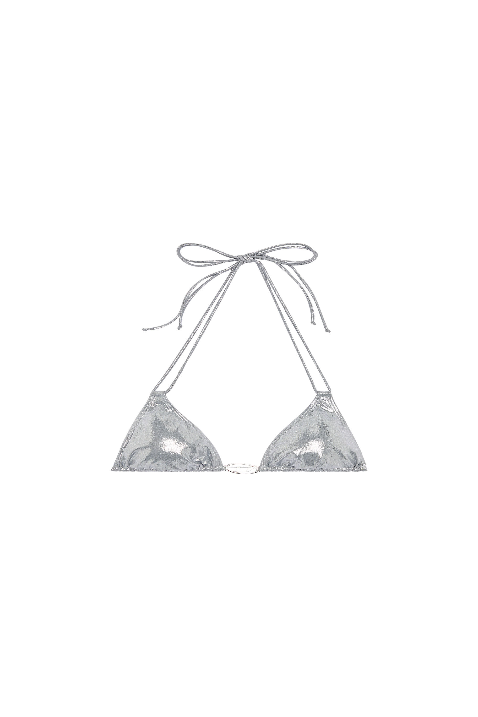 Diesel - BFB-SEES-O, Damen Bikini-Top mit Oval D-Plakette in Silber - 4