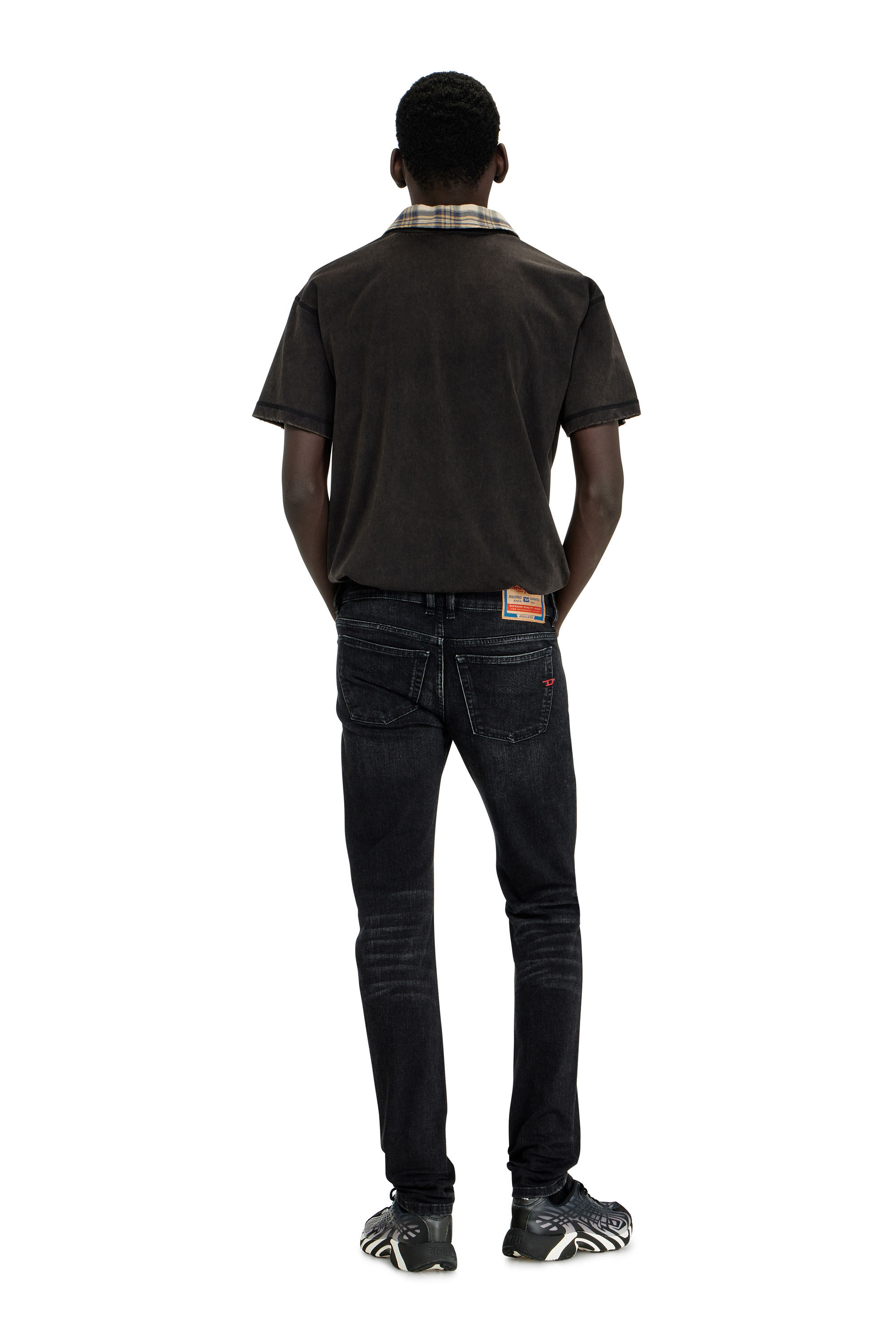 Diesel - Man's Skinny Jeans 1979 Sleenker 0GRDA, Black/Dark grey - 3