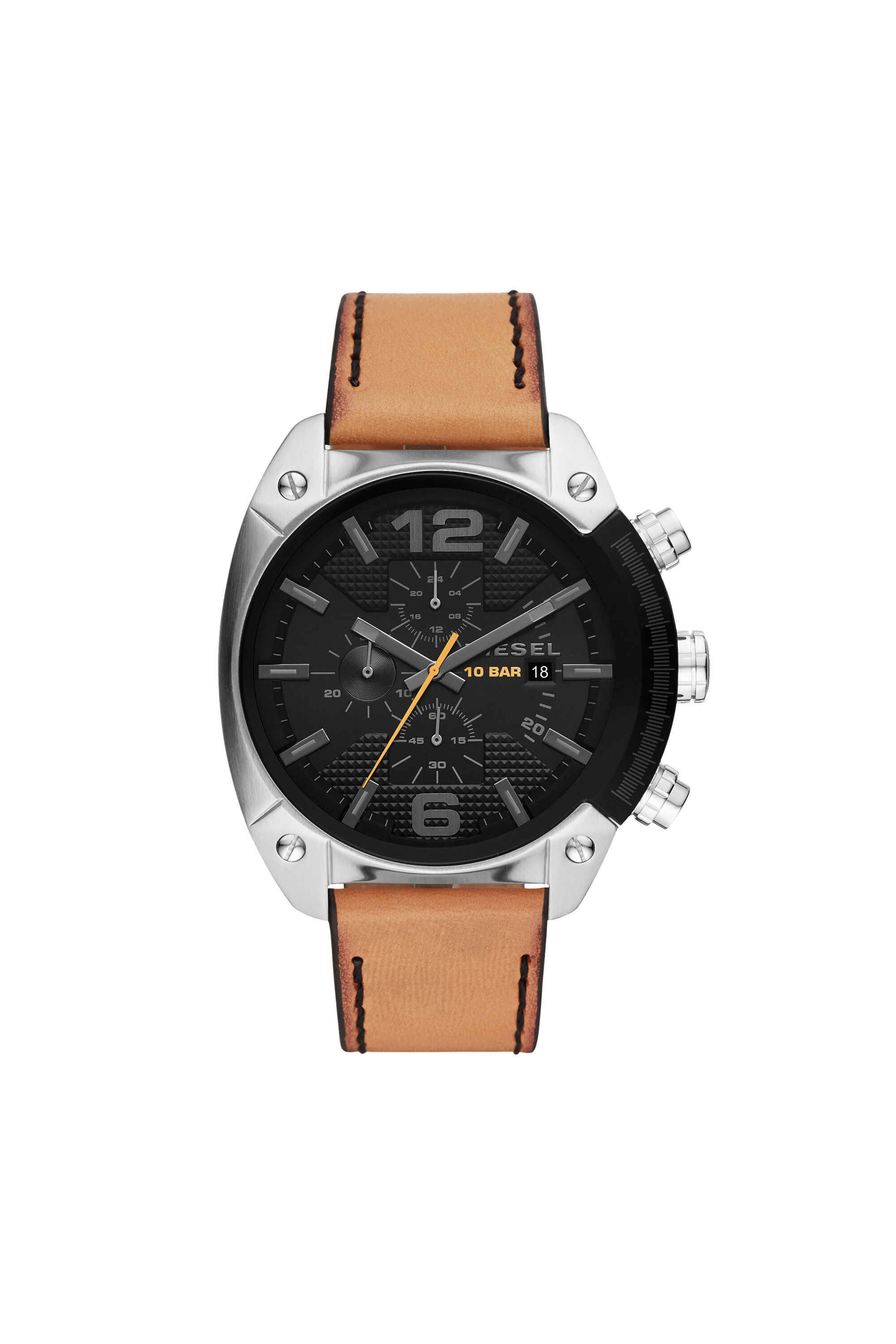 Diesel - DZ4503, Herren Armbanduhr mit drei Zeigern und braunem Lederarmband in Hellbraun - 1