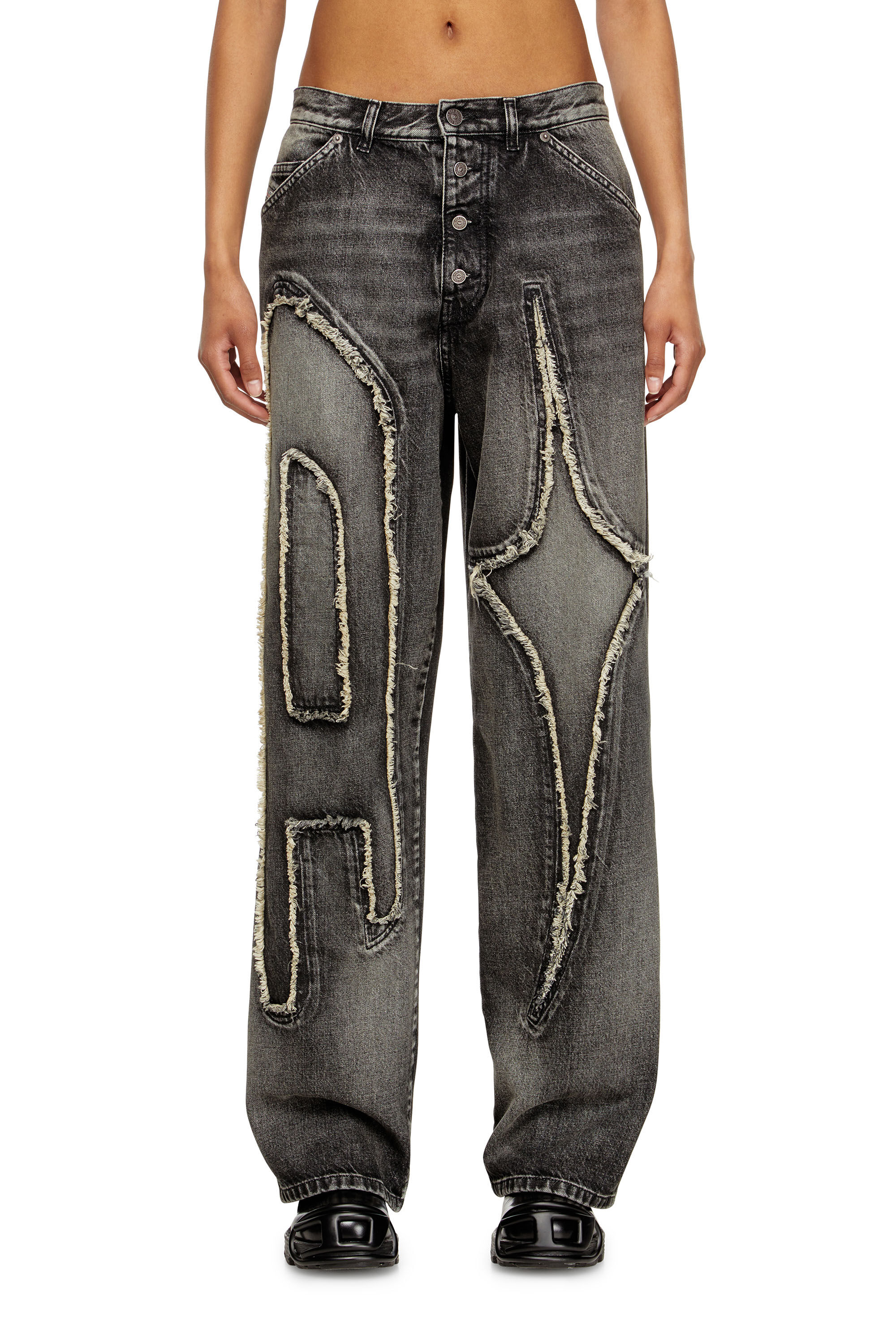 Diesel - Unisex Straight Jeans D-ThugClub 0BEBT, Schwarz/Dunkelgrau - 7