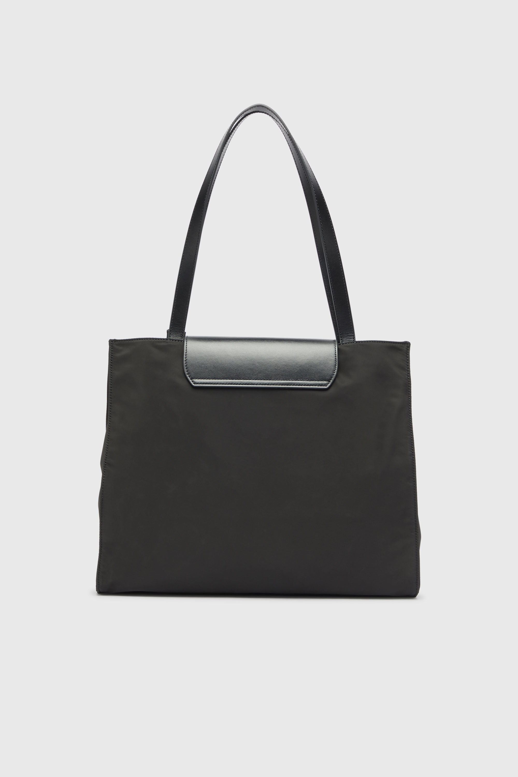 Diesel - 1DR TOTE E/W, Unisex 1DR - Einkaufstasche aus nylon mit lederklappe in Schwarz - 2