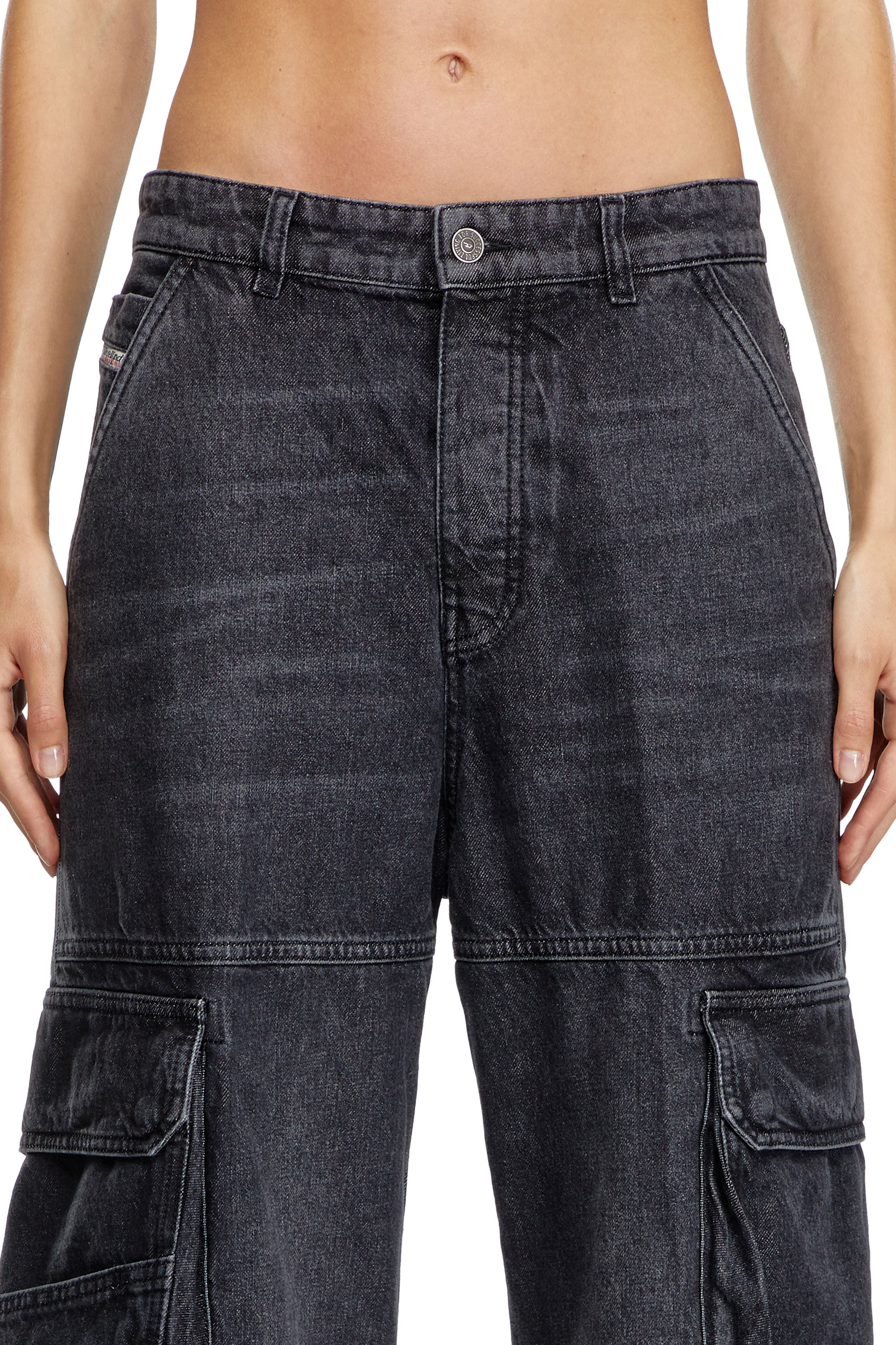 1996 D-Sire Damen: Niedrige Taille, 90s Jeans, Schwarz | Diesel