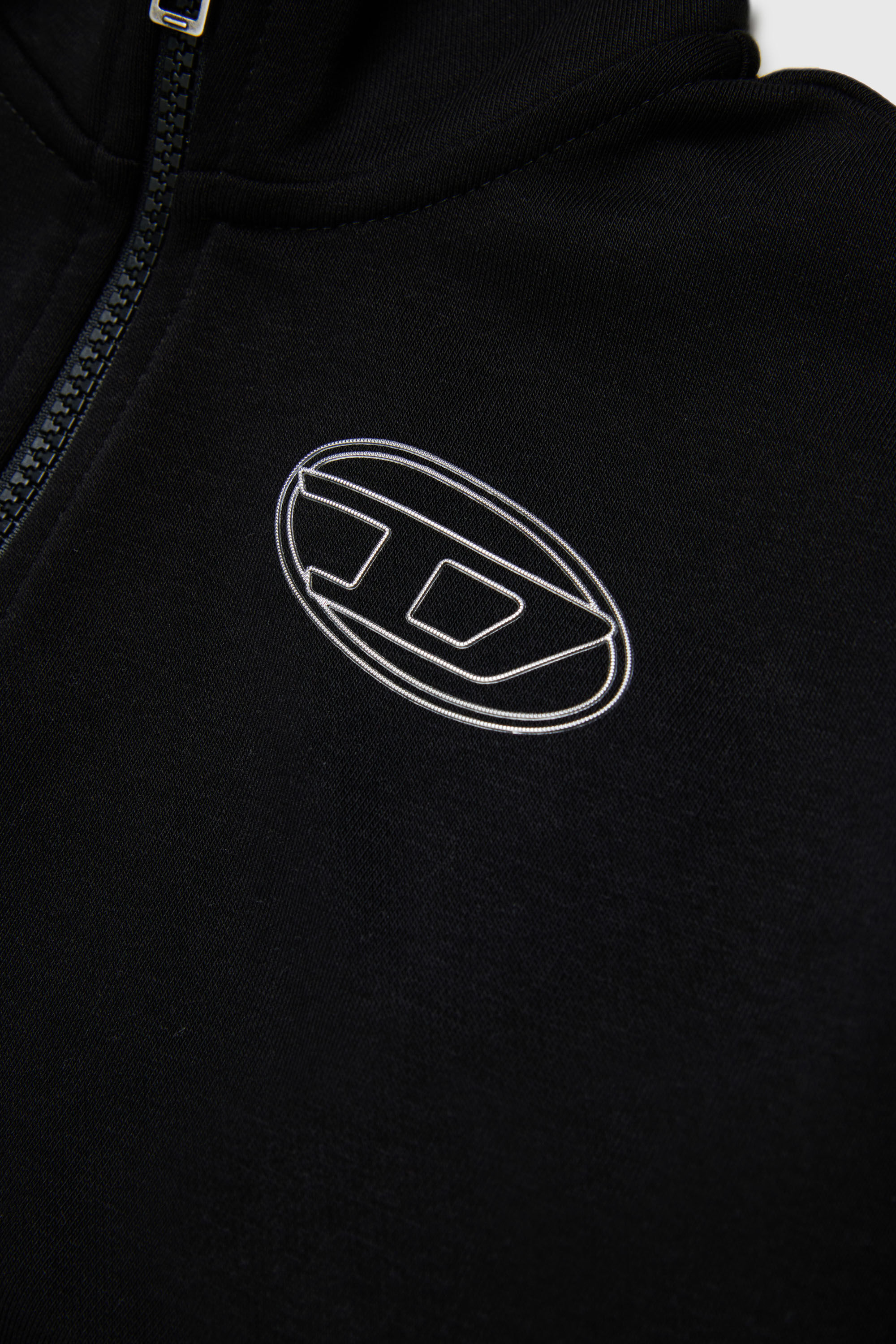 Diesel - SALILA, Damen Sweatshirt mit Rei&szlig;verschluss und Oval D Logo in Schwarz - 4