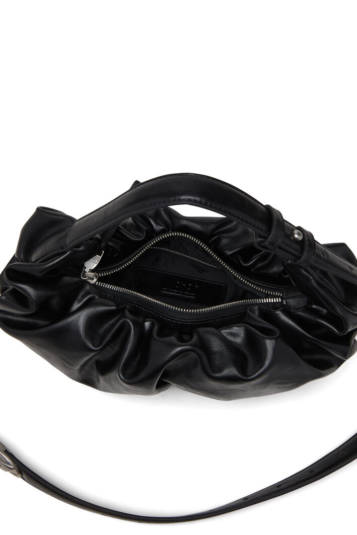 Diesel - GRAB-D HOBO S, Damen Grab-D-Small Hobo-Tasche mit gerafftem Design in Schwarz - 5