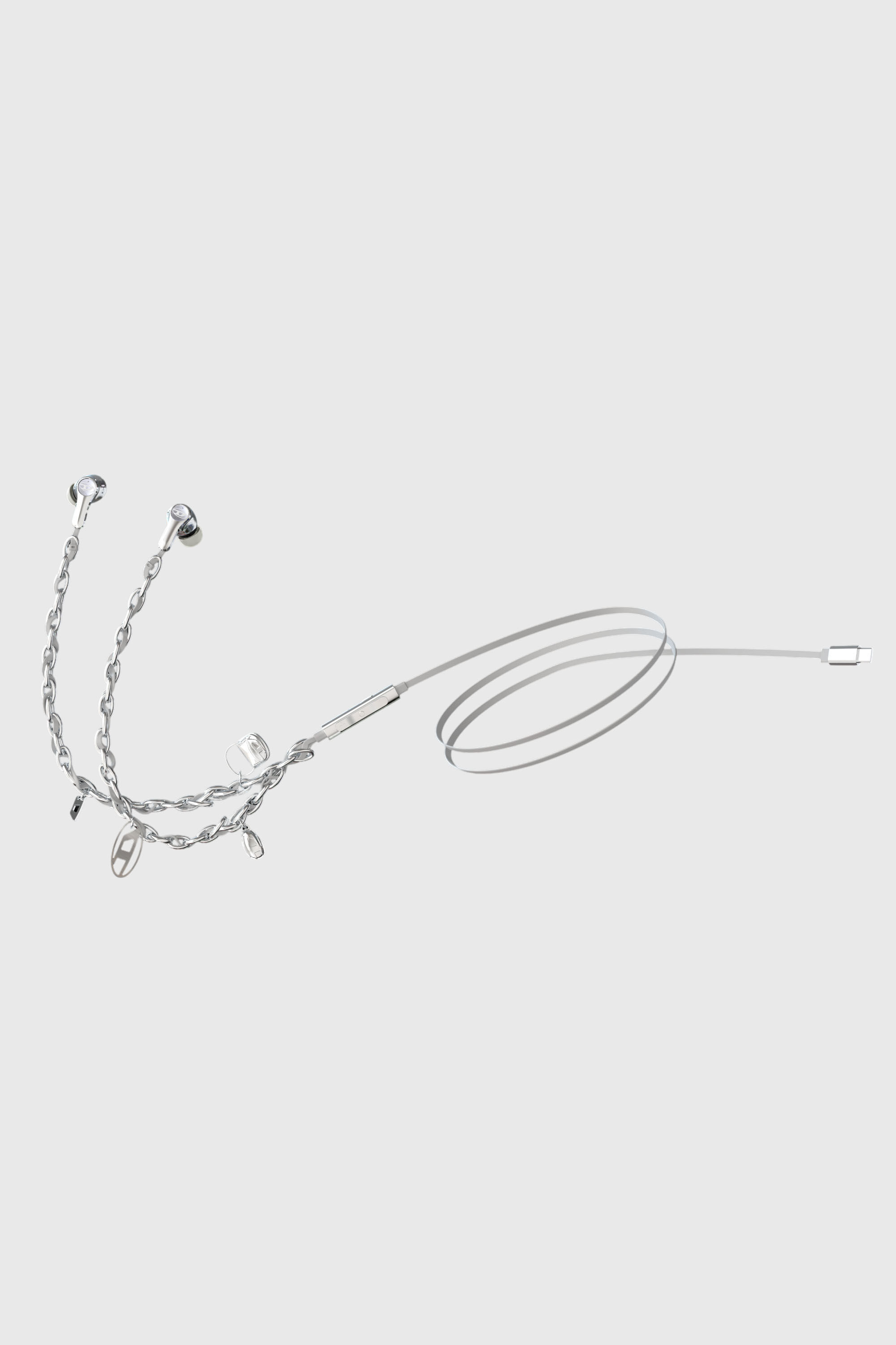 Diesel - 60458  WIRED EARBUDS WIRED EARBUDS, Unisex Wired Earbuds und charms in Silber - 5