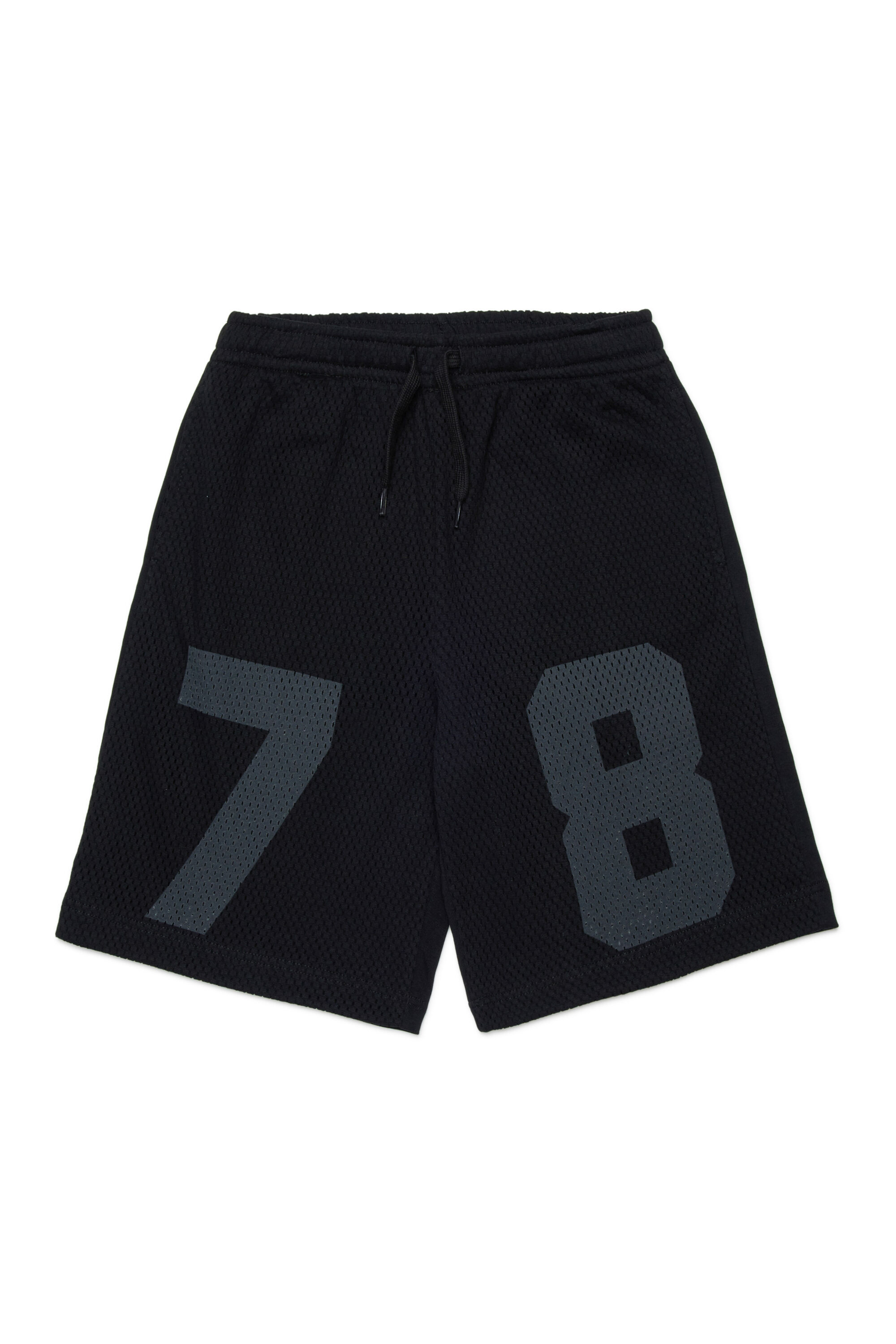 Diesel - PMESH, Herren Bermuda-Shorts aus Baumwollmesh in Schwarz - 1