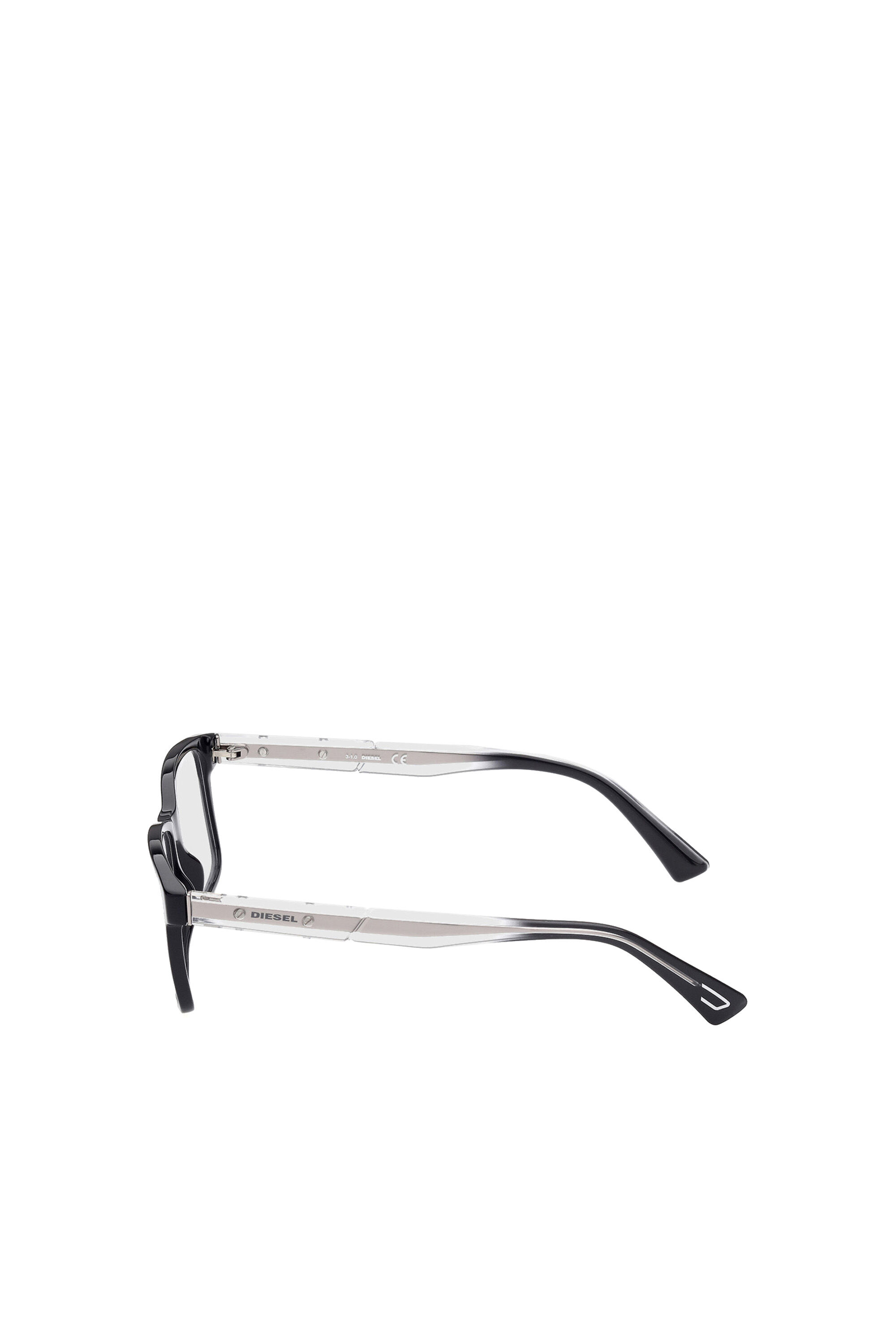 Diesel - DL5407, Herren Rechteckige Brille in Schwarz - 4