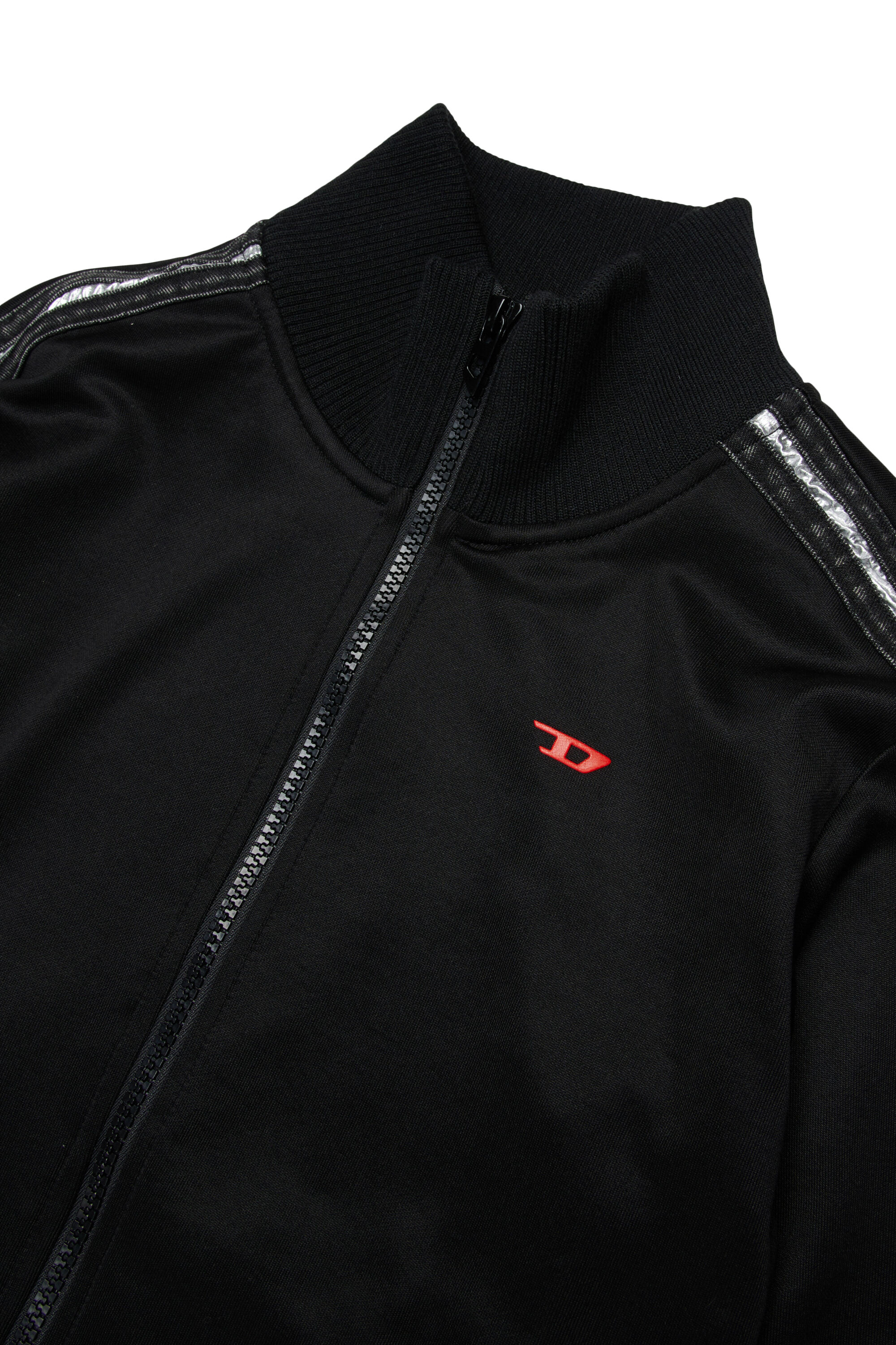 Diesel - SACARON, Herren Sweatshirt mit Rei&szlig;verschluss und Logo-Detail in Schwarz - 3