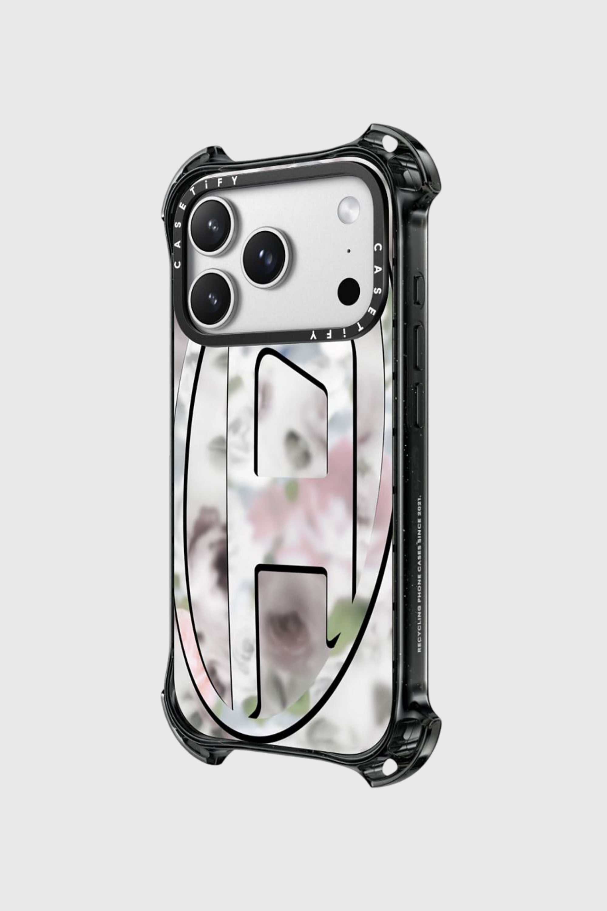 Diesel - 60585 MOULDED CASE, Unisex H&uuml;lle Oval D bounce f&uuml;r iPhone 17 Pro Max in Schwarz/Rosa - 2