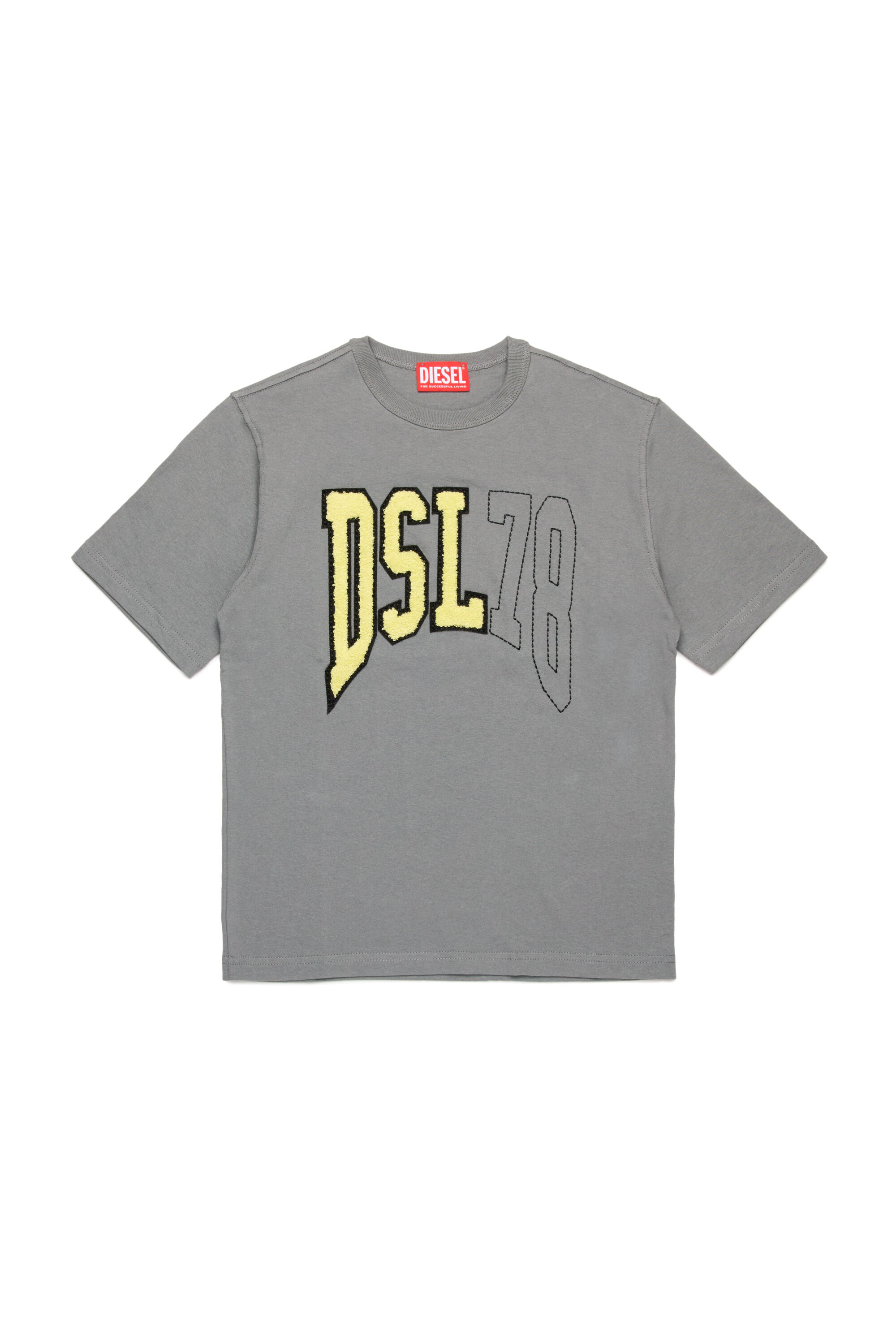 Diesel - TWASHN OVER, Herren T-Shirt mit College-DSL78-Logo in Grau - 1