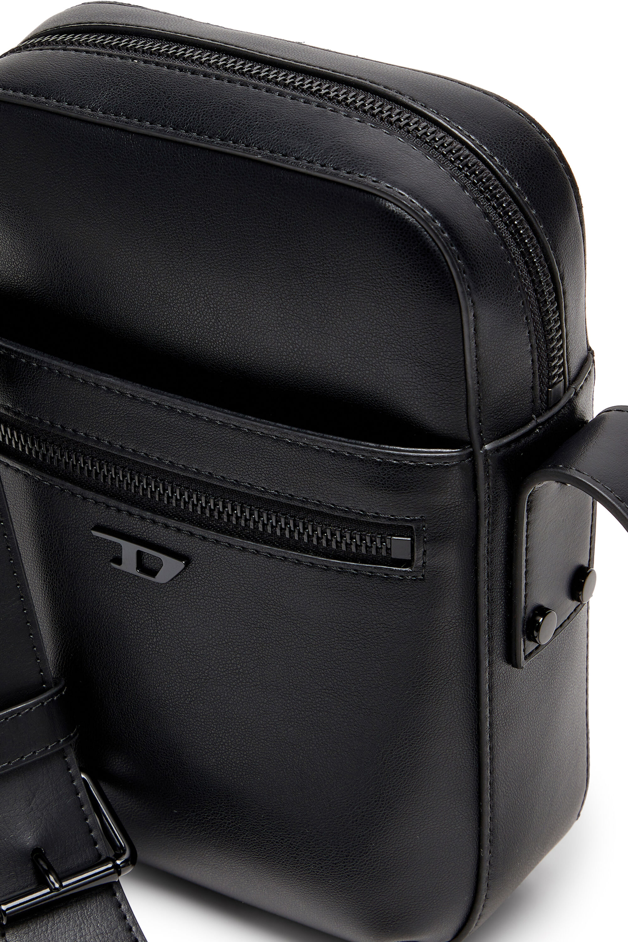 Diesel - RIVET-D CROSSBODY, Herren Rivet-D - Crossbody-Tasche aus PU mit Nieten-Details in Schwarz - 5