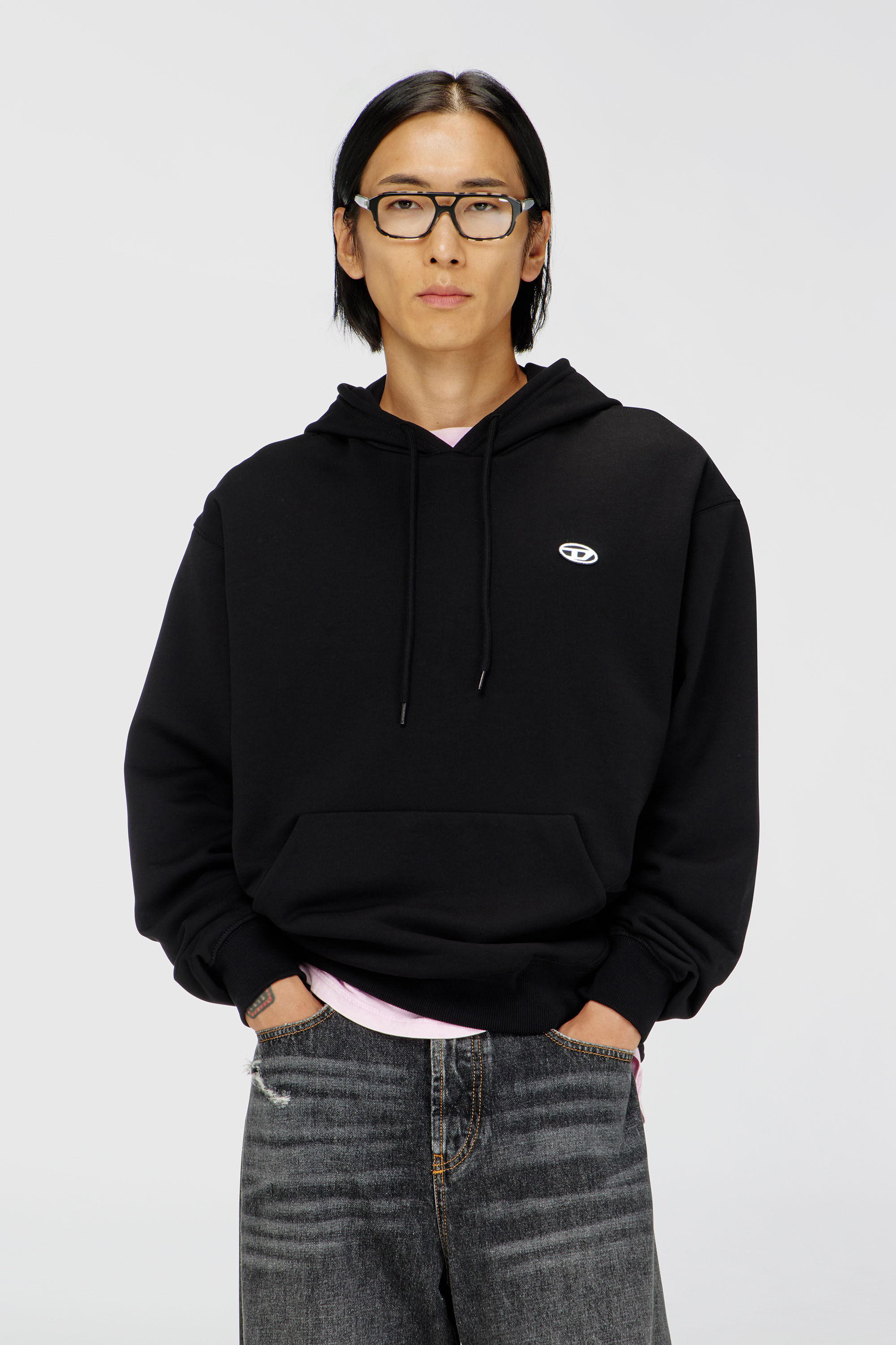 Diesel - S-LUK-H-MOON-T92, Herren Hoodie mit Oval D Logo in Schwarz - 3