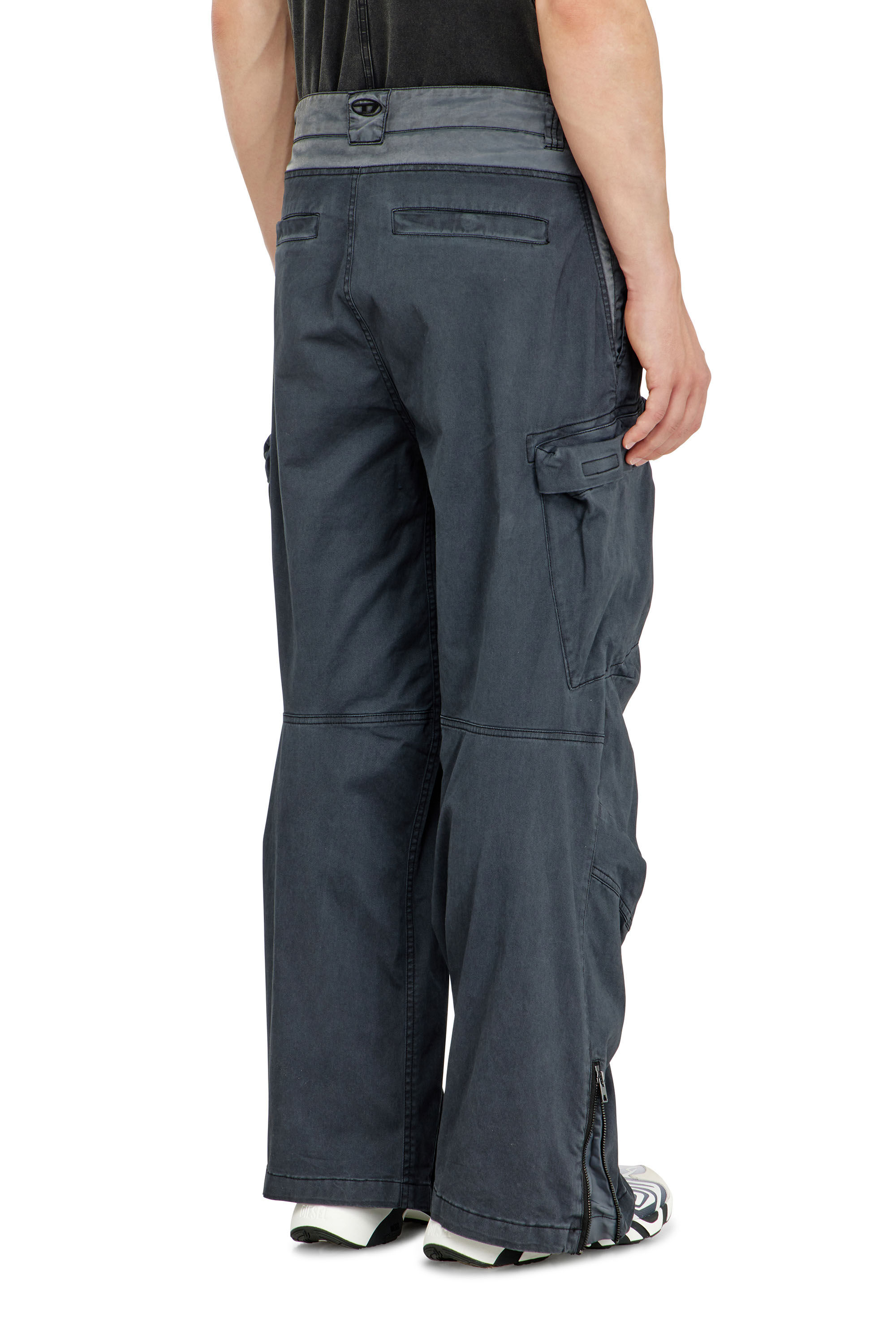 Diesel - P-DELLS, Herren Cargo-Hose aus Baumwolle und Nylon in null - 4
