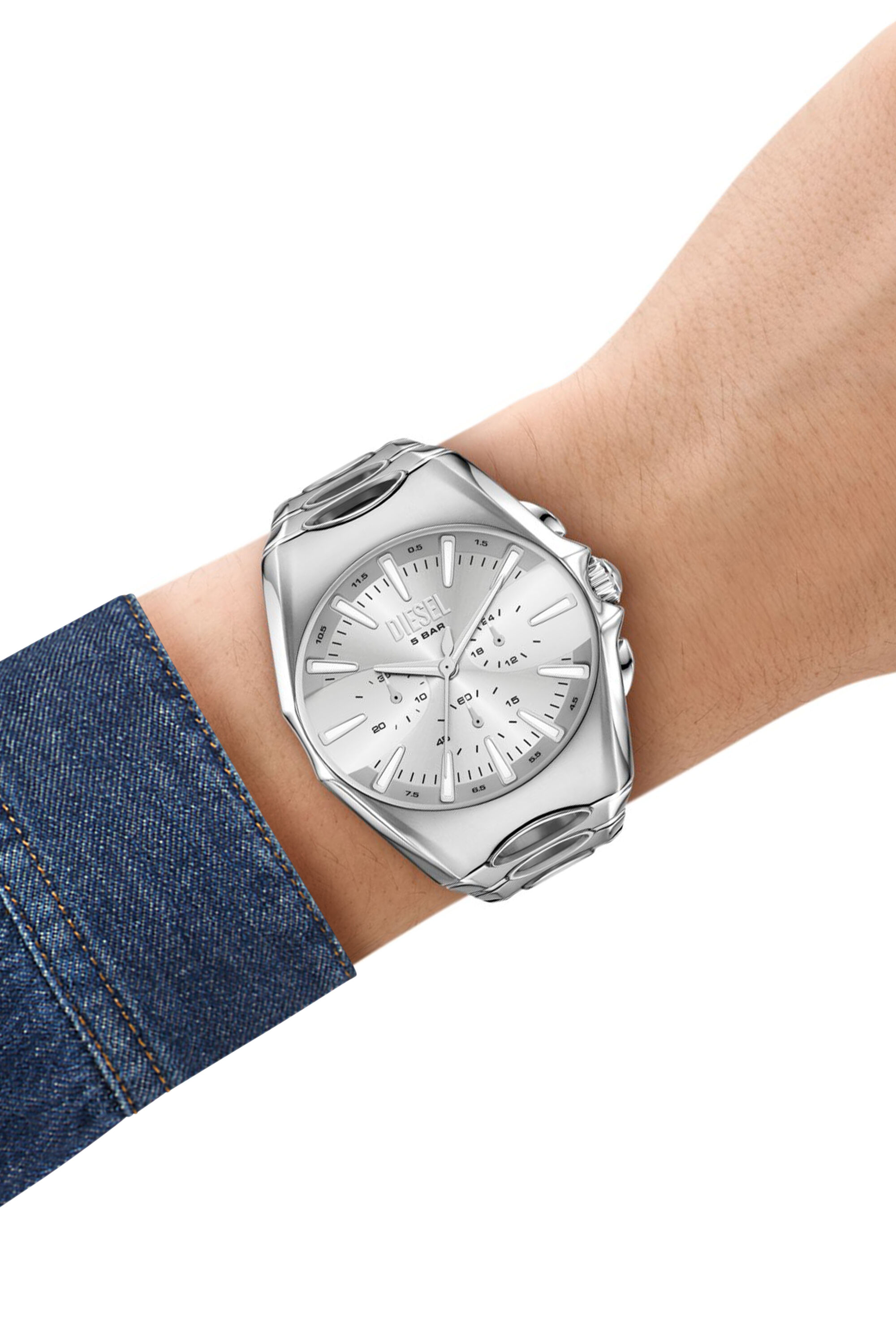 Diesel - DZ4694 WATCH, Herren D-Curve Armbanduhr Edelstahluhr in Silber - 4