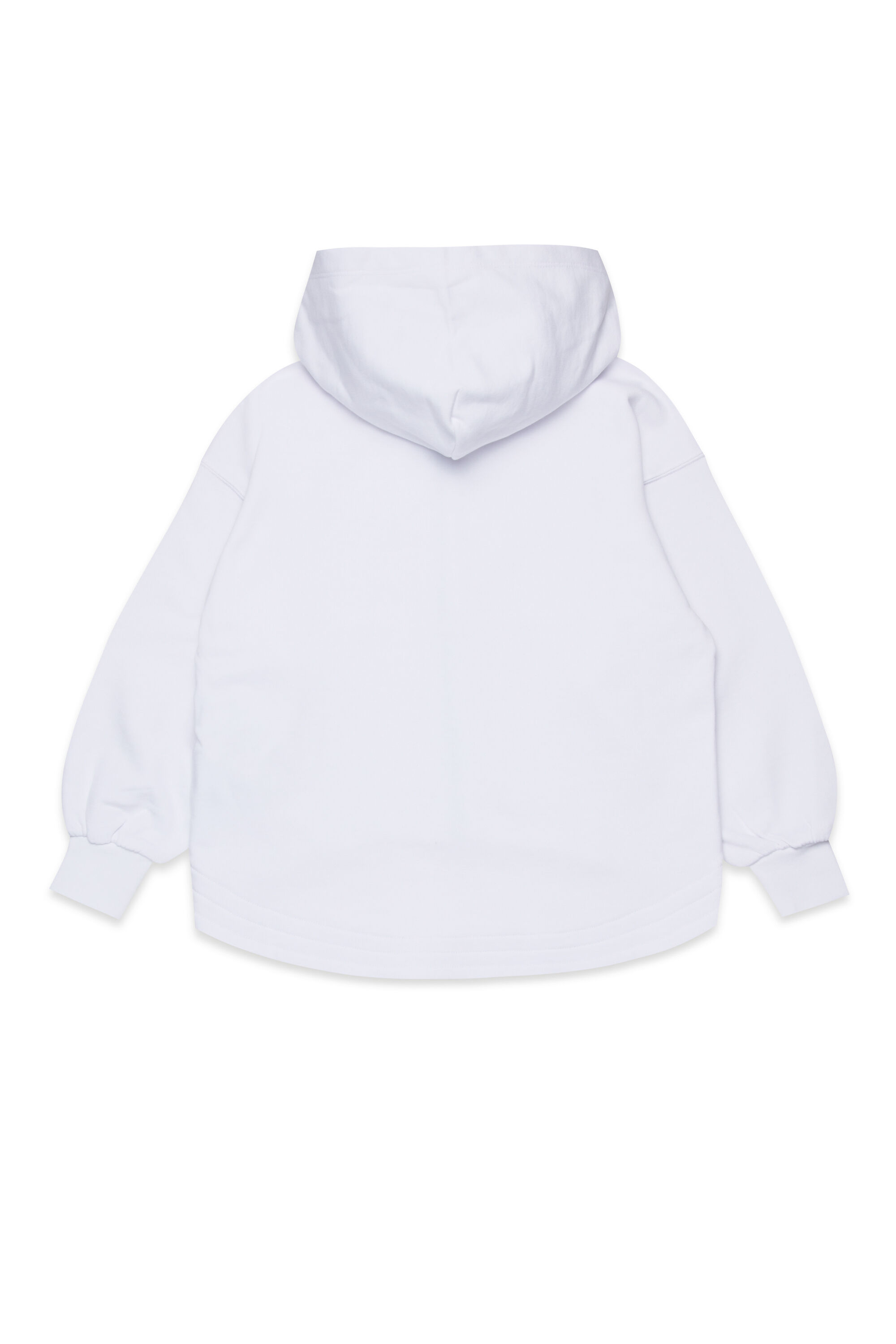 Diesel - SFPERU, Damen Kapuzenpullover mit Reißverschluss und Cutout-Oval D-Logo in Weiß - 2