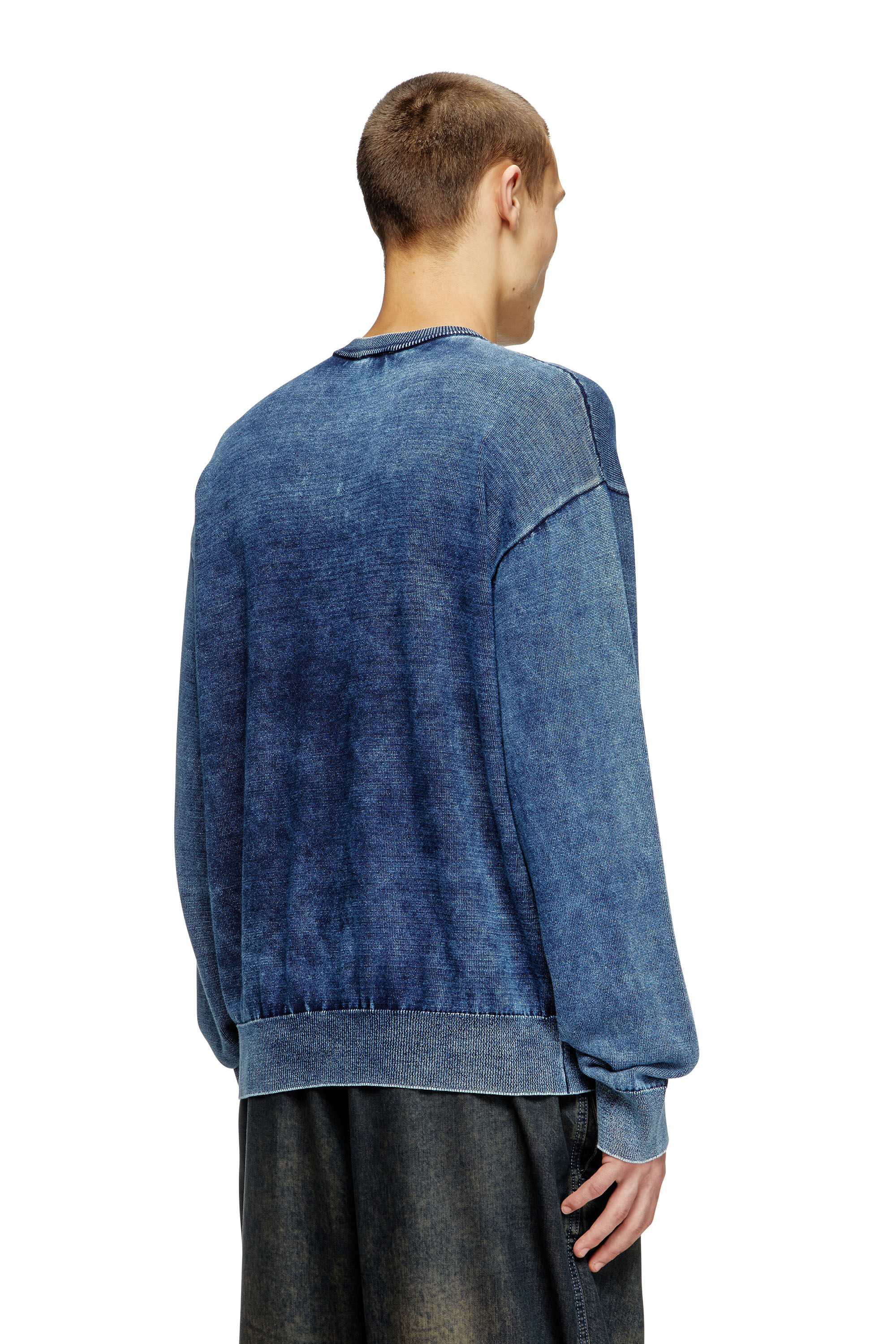 Diesel - K-FENICOL, Herren Indigo-Pullover mit Phoenix-Logo in Blau - 4
